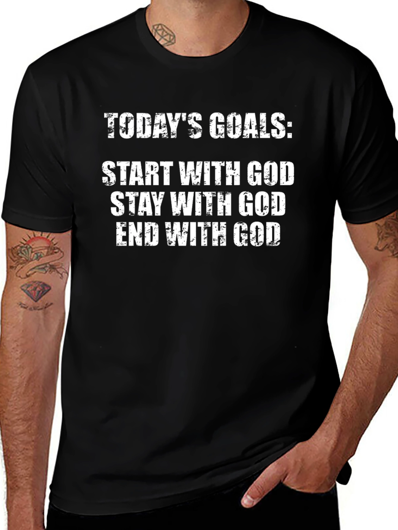 Faith T-Shirt: Start Stay End with God