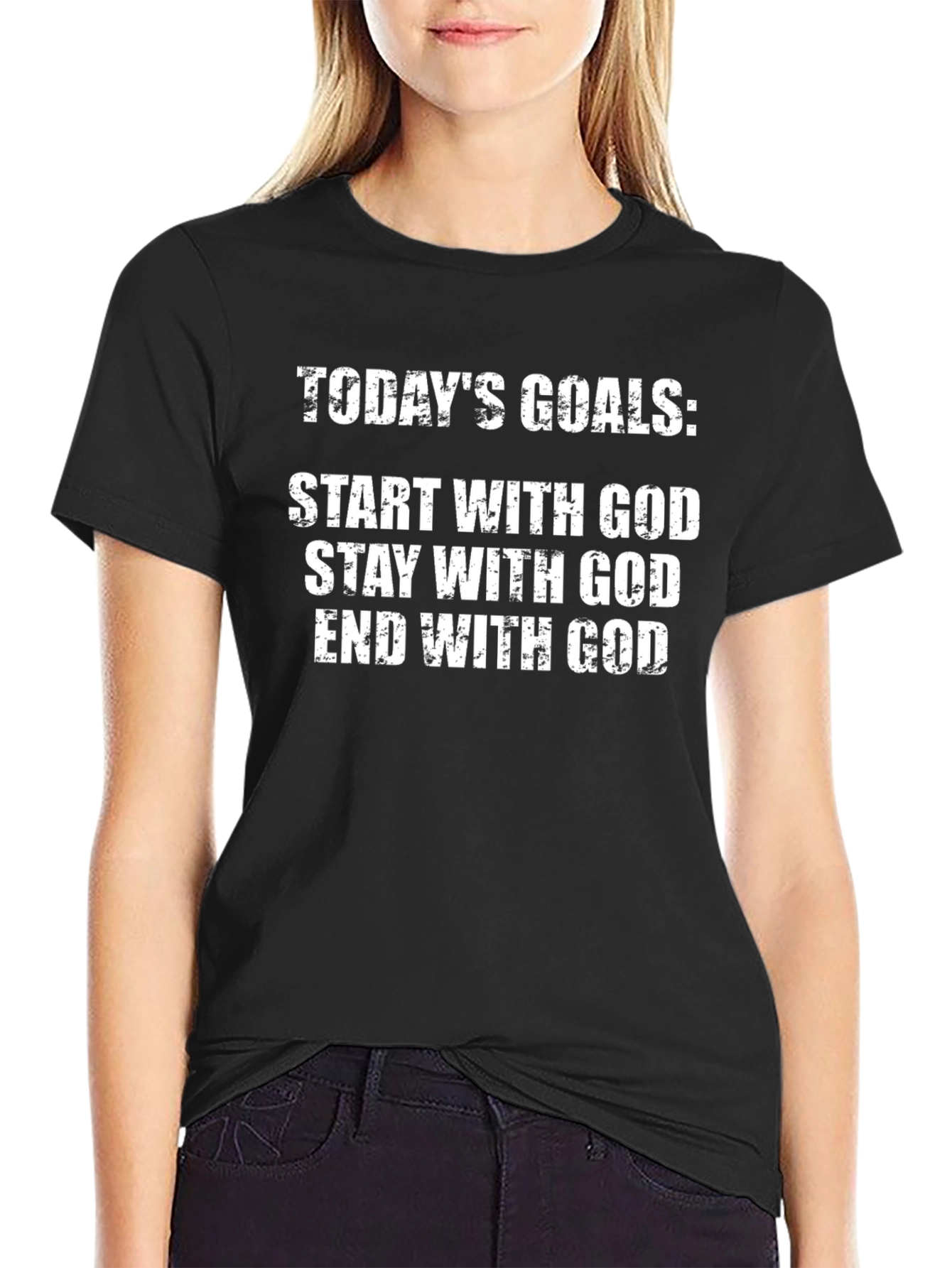 Faith T-Shirt: Start Stay End with God