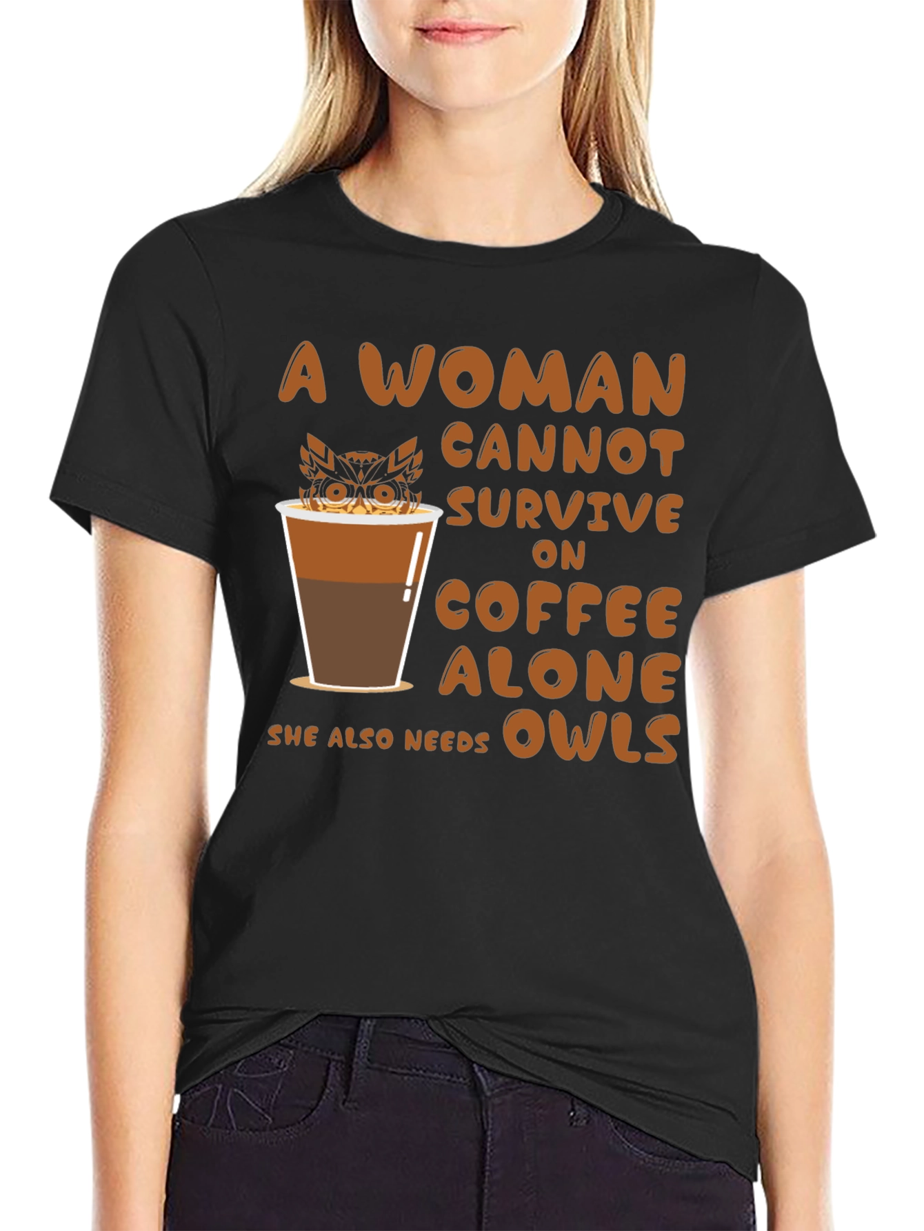 Coffee & Owls Womens T-Shirt