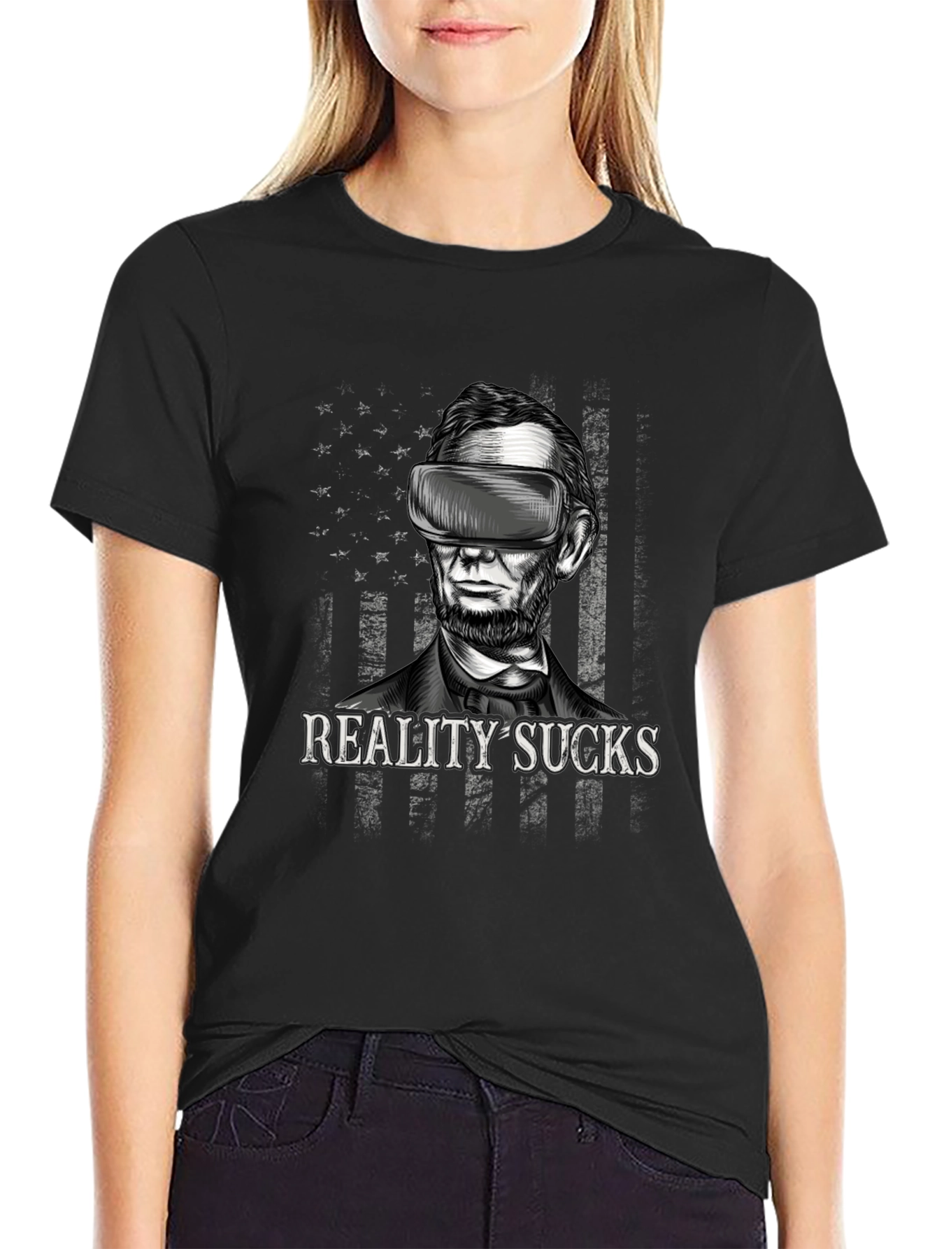 Reality Sucks Lincoln VR T-Shirt