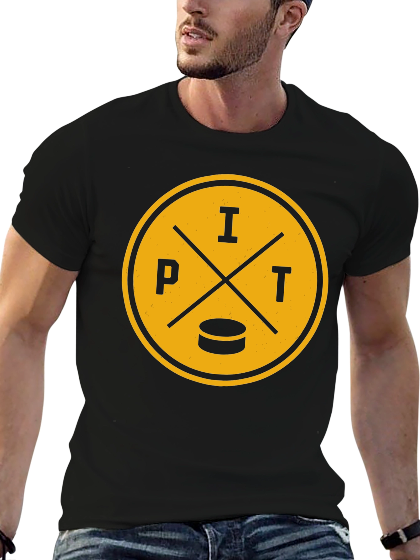 PIT Hockey Circle Graphic T-Shirt