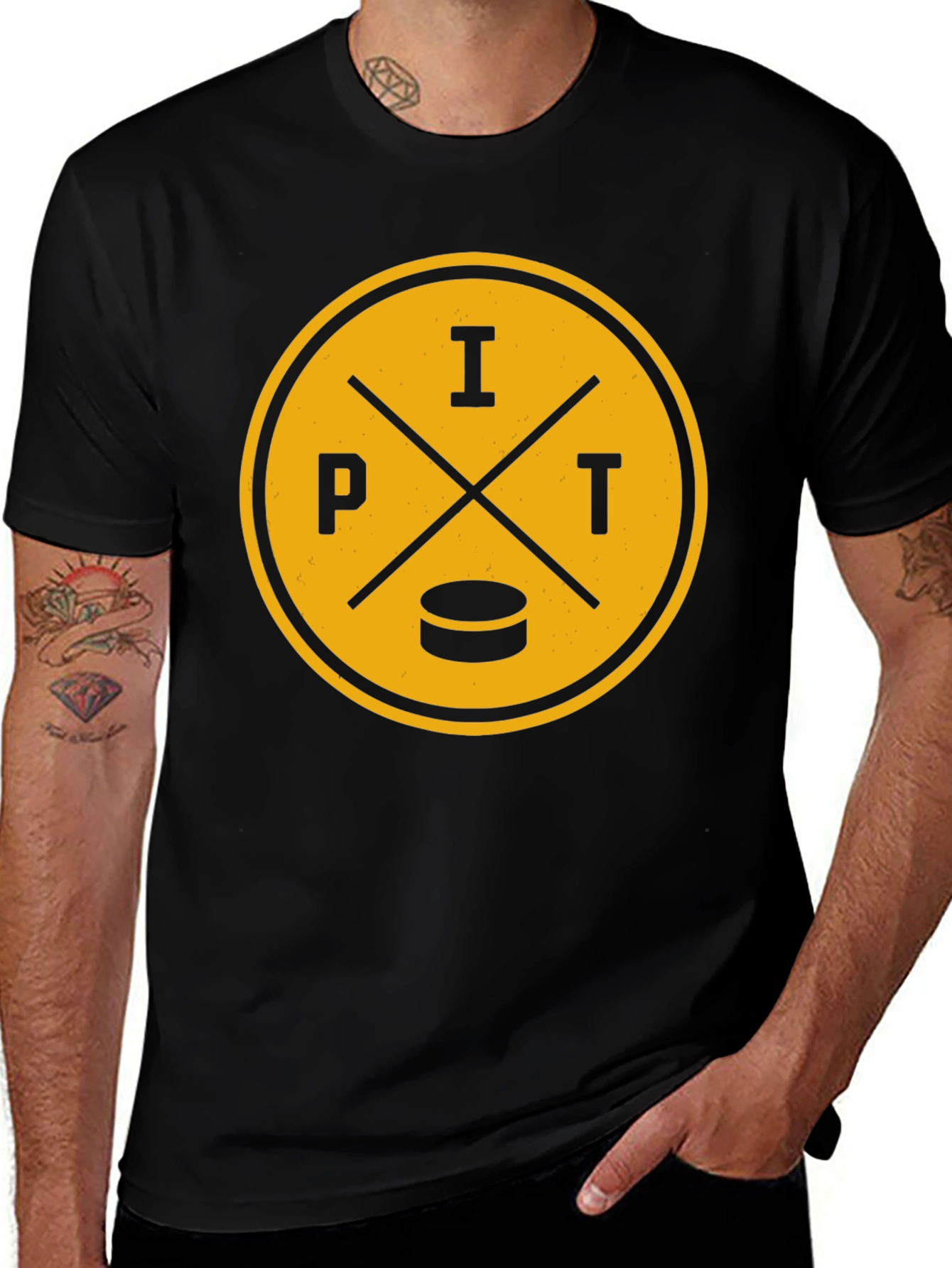 PIT Hockey Circle Graphic T-Shirt
