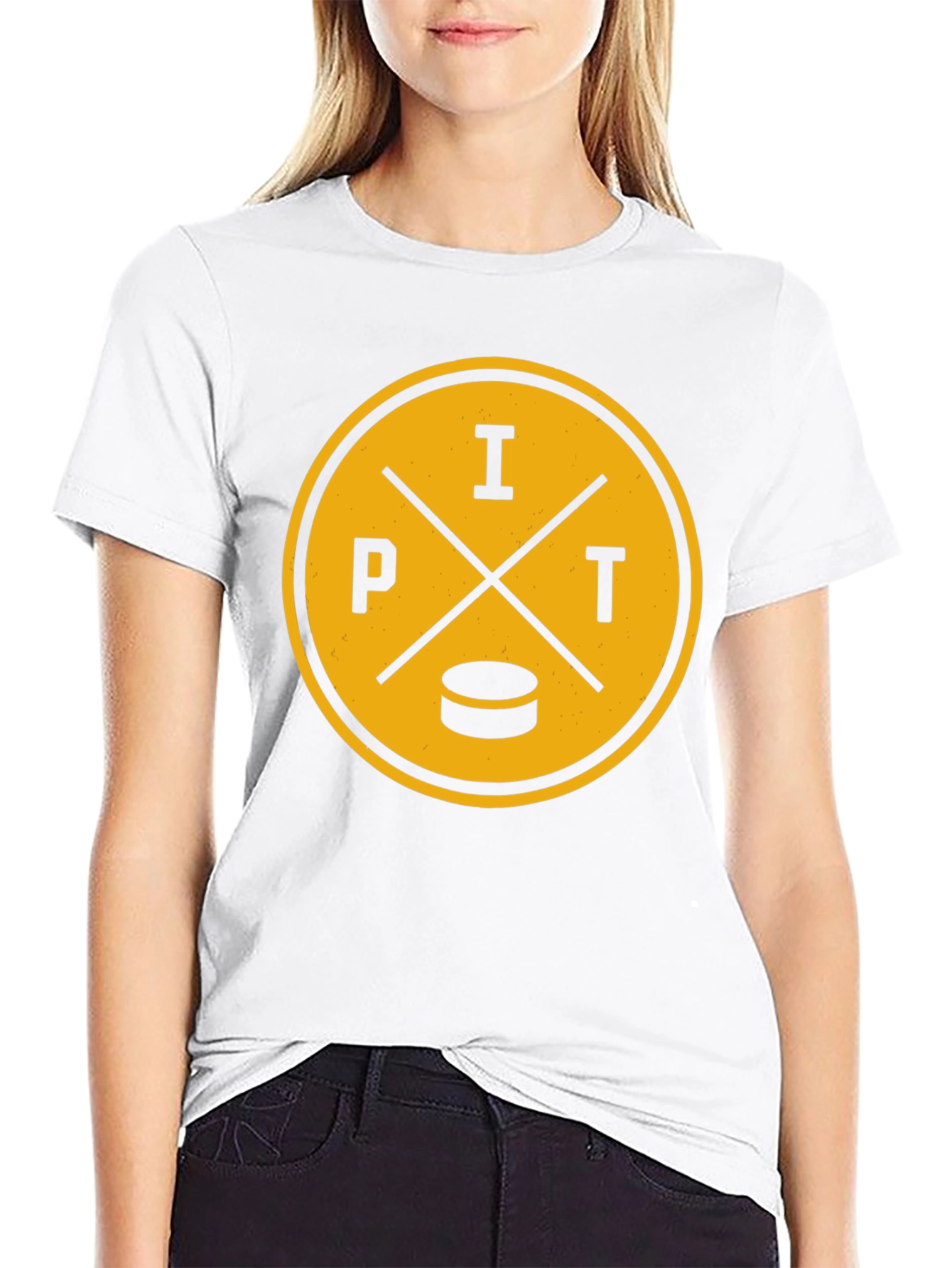 PIT Hockey Circle Graphic T-Shirt