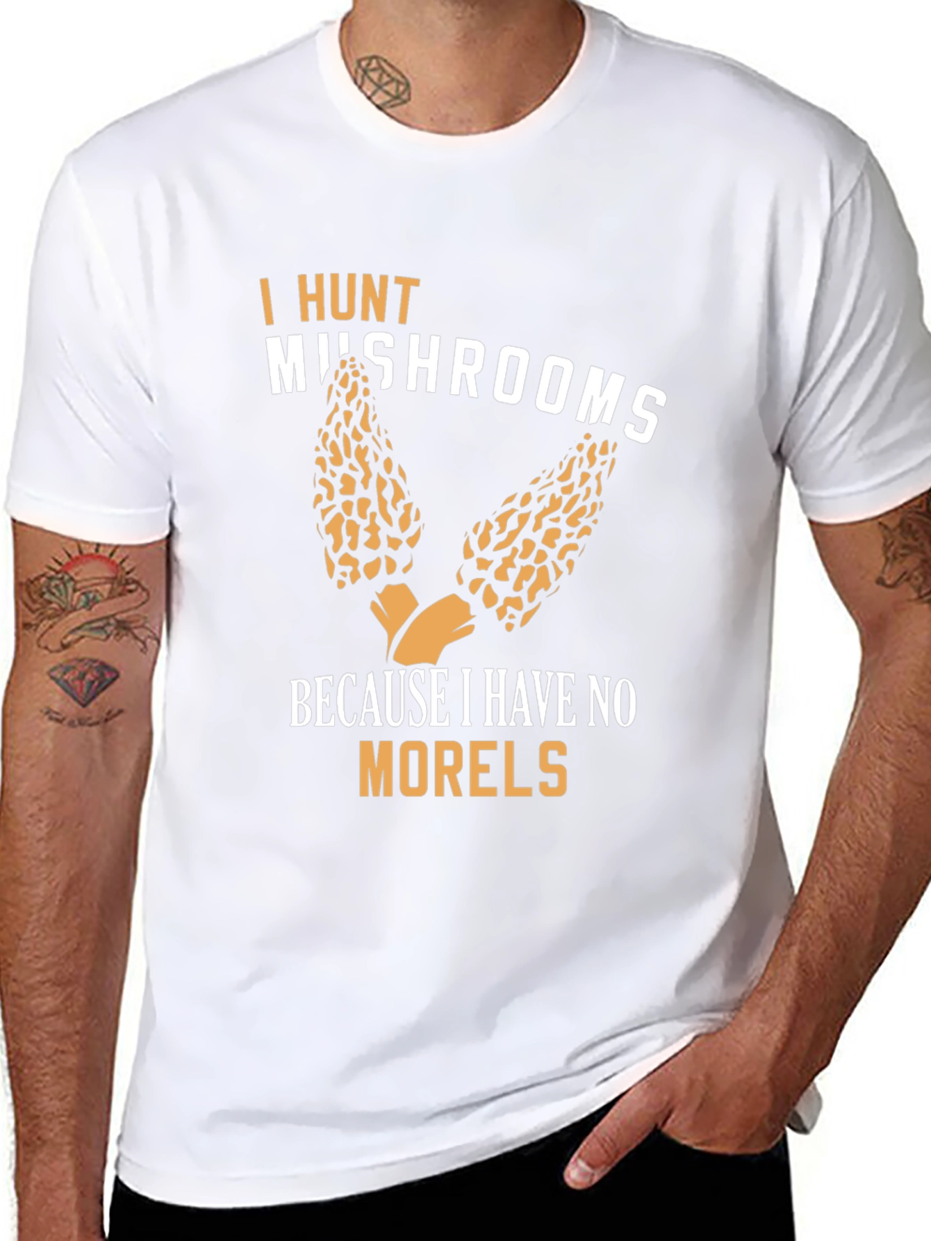 Mushroom Hunter Graphic Tee - No Morels Funny