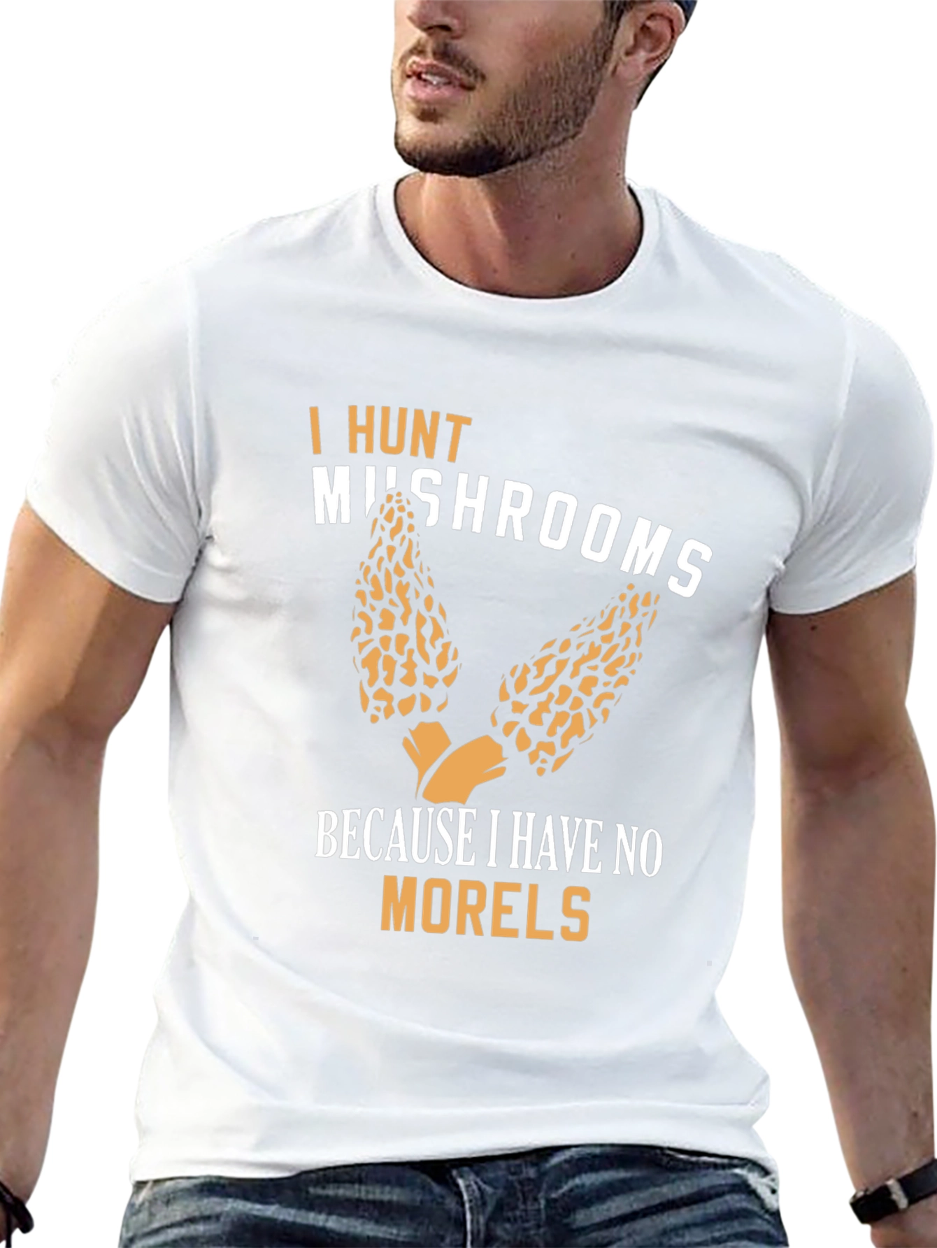 Mushroom Hunter Graphic Tee - No Morels Funny