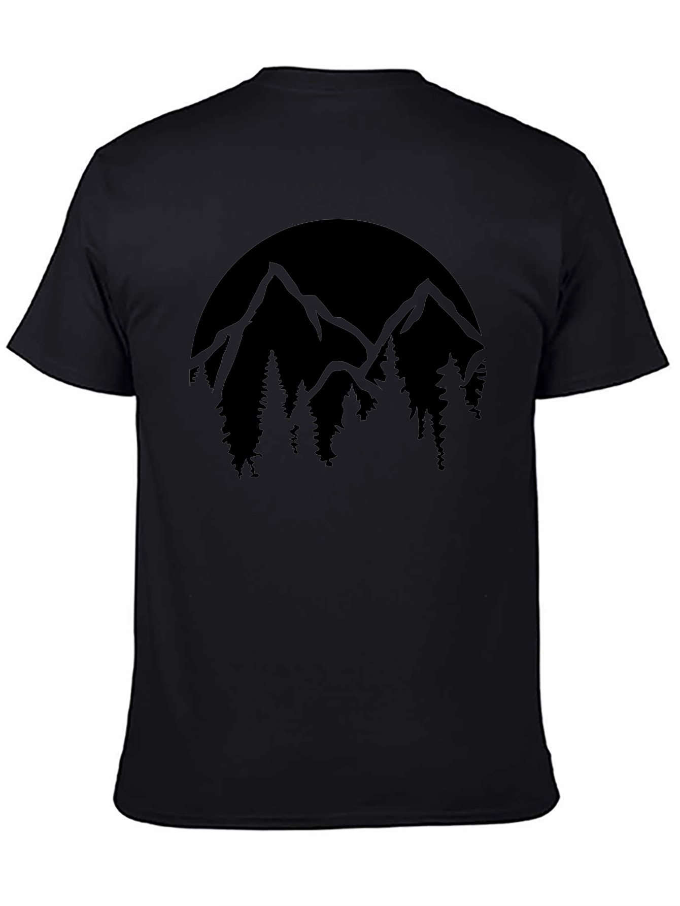 Mountain Scene Black T-Shirt