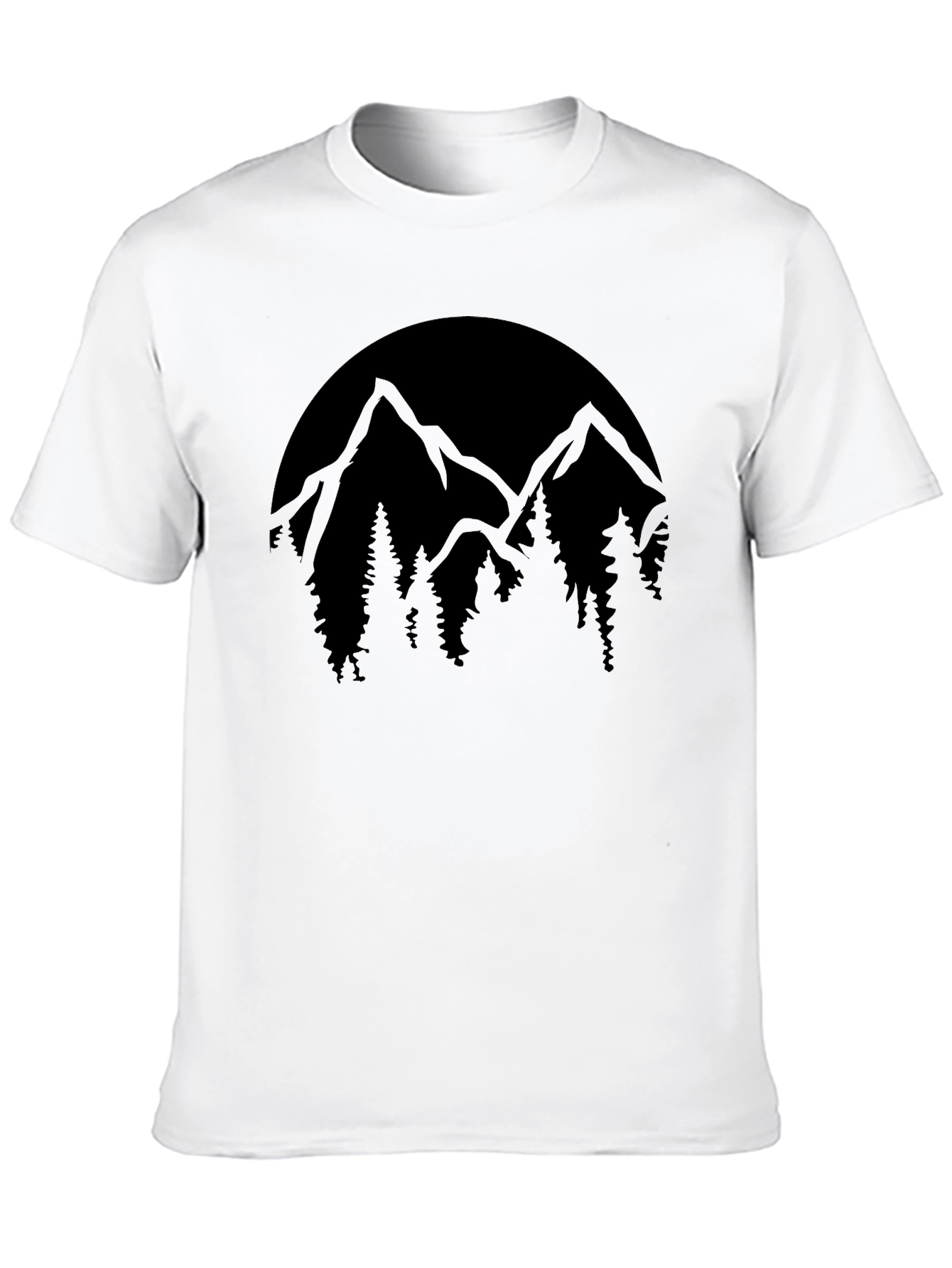Mountain Scene Black T-Shirt