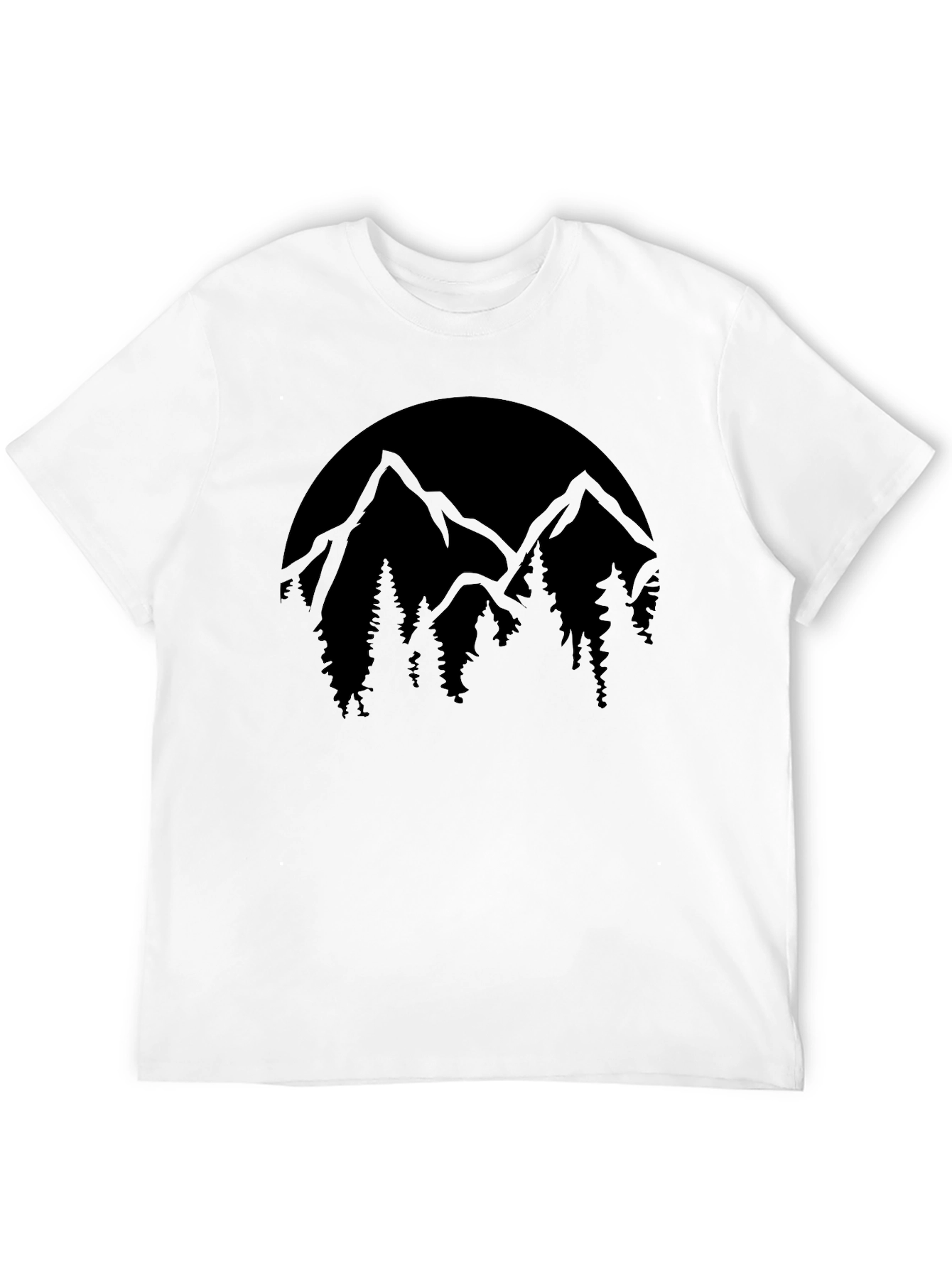 Mountain Scene Black T-Shirt
