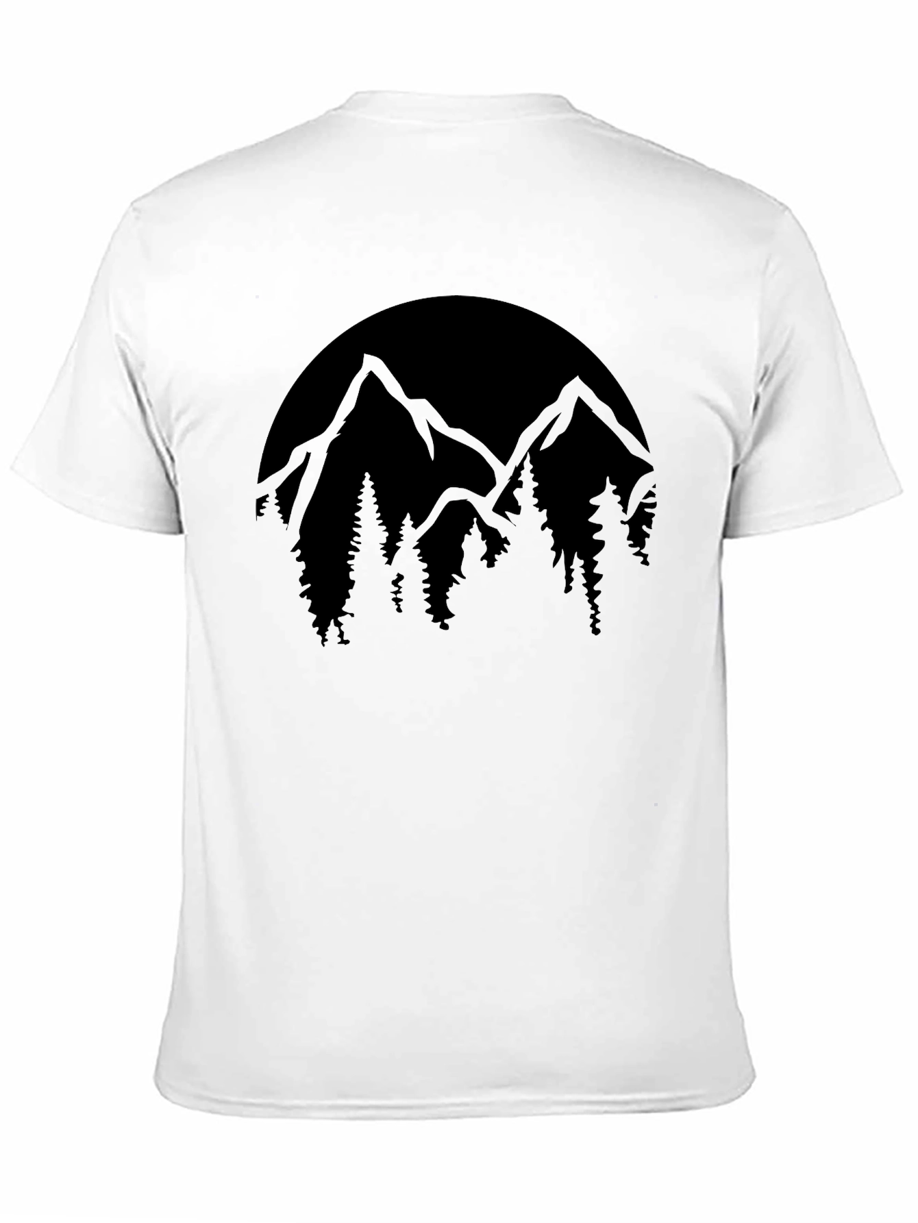 Mountain Scene Black T-Shirt