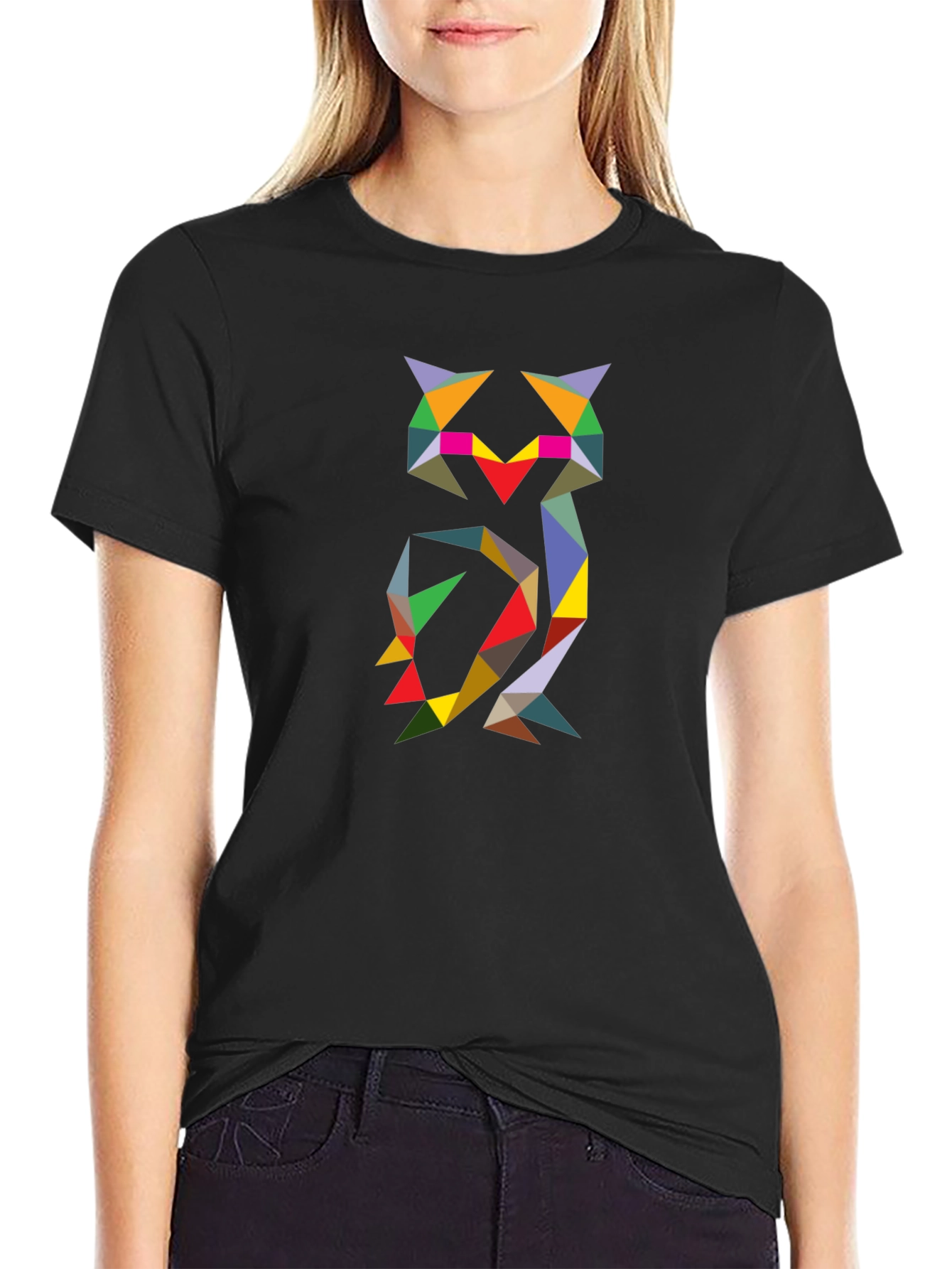 Geometric Owl Tee - Modern Art Print