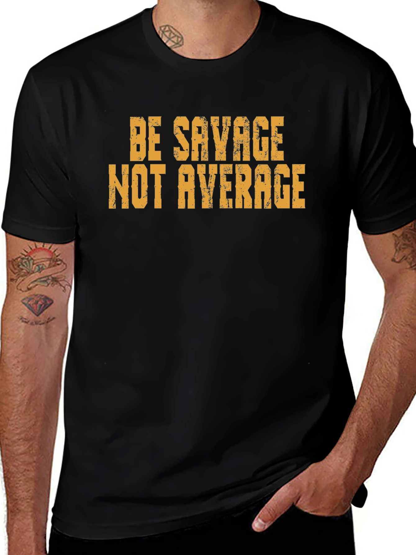 Be Savage Not Average Graphic Tee - Bold Style