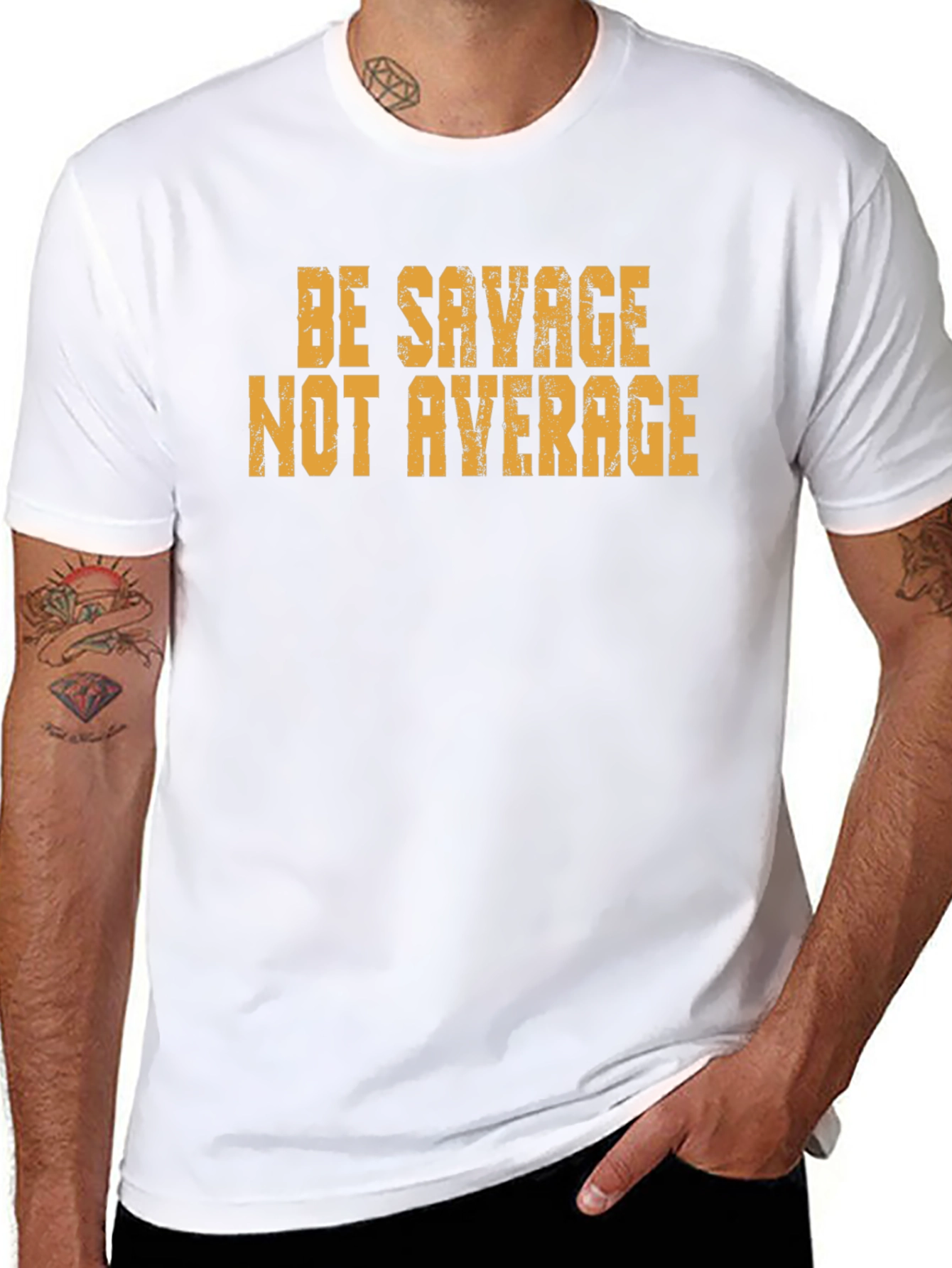 Be Savage Not Average Graphic Tee - Bold Style