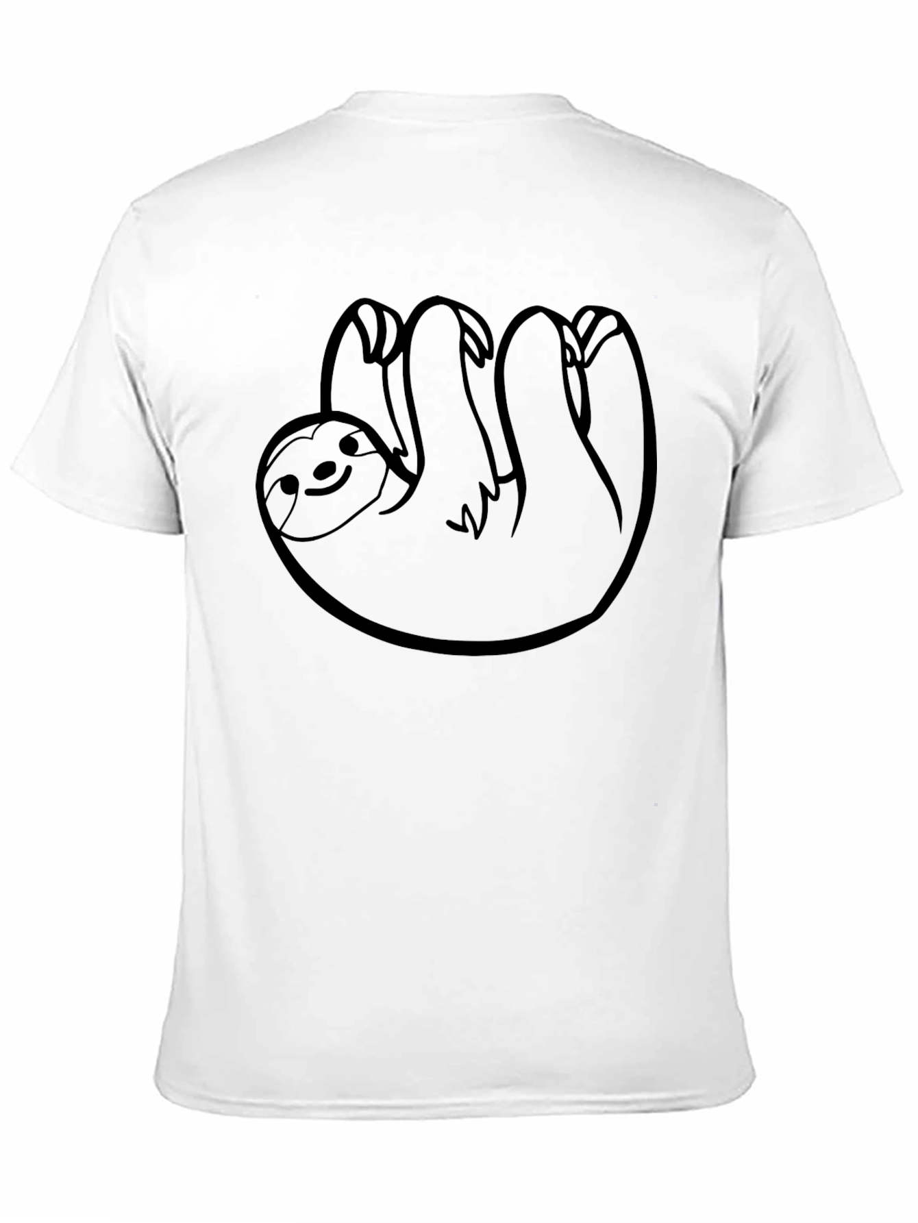 Mens Black Sloth Graphic T-Shirt