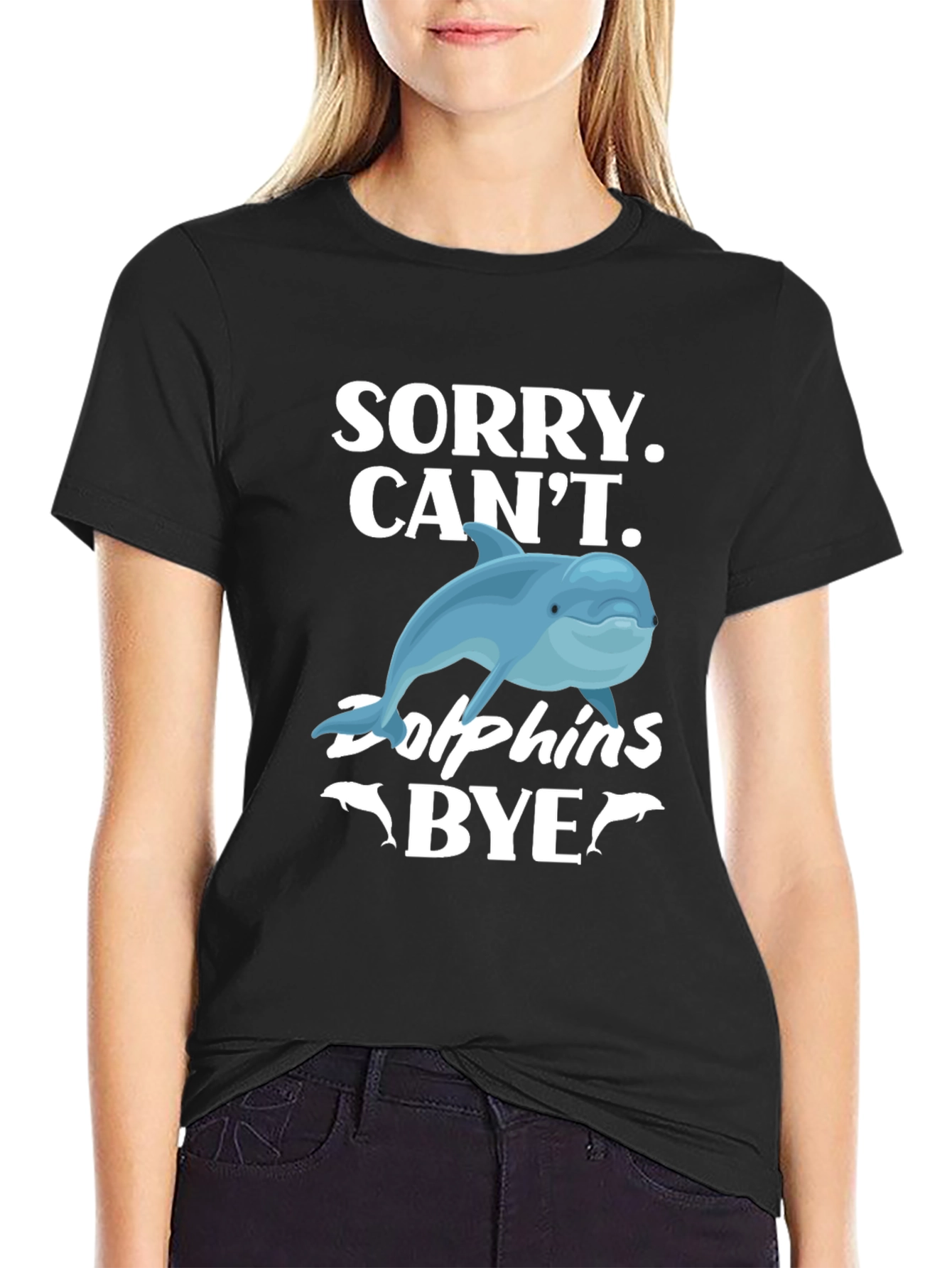 Sorry Cant Dolphins Bye Graphic T-Shirt