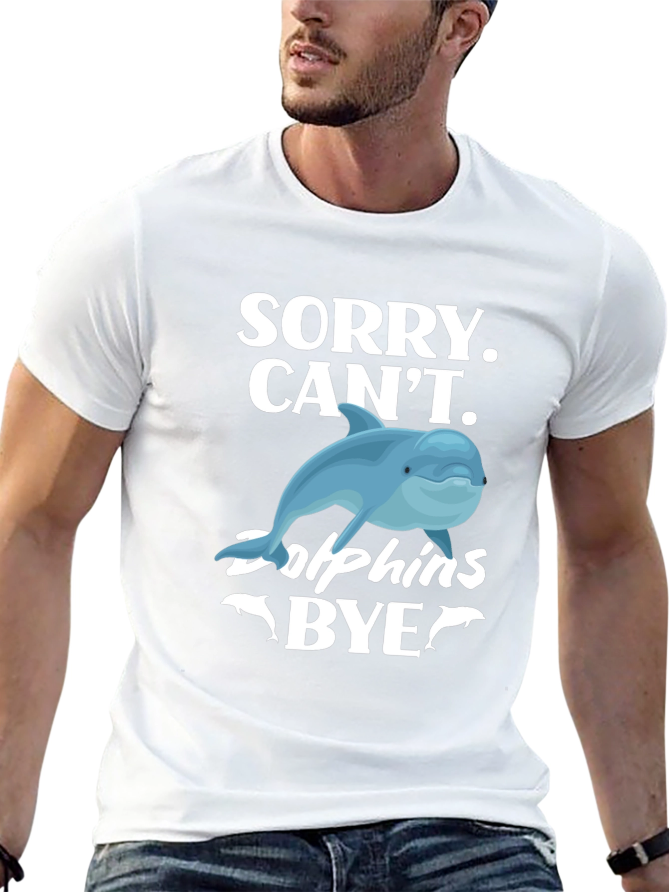 Sorry Cant Dolphins Bye Graphic T-Shirt