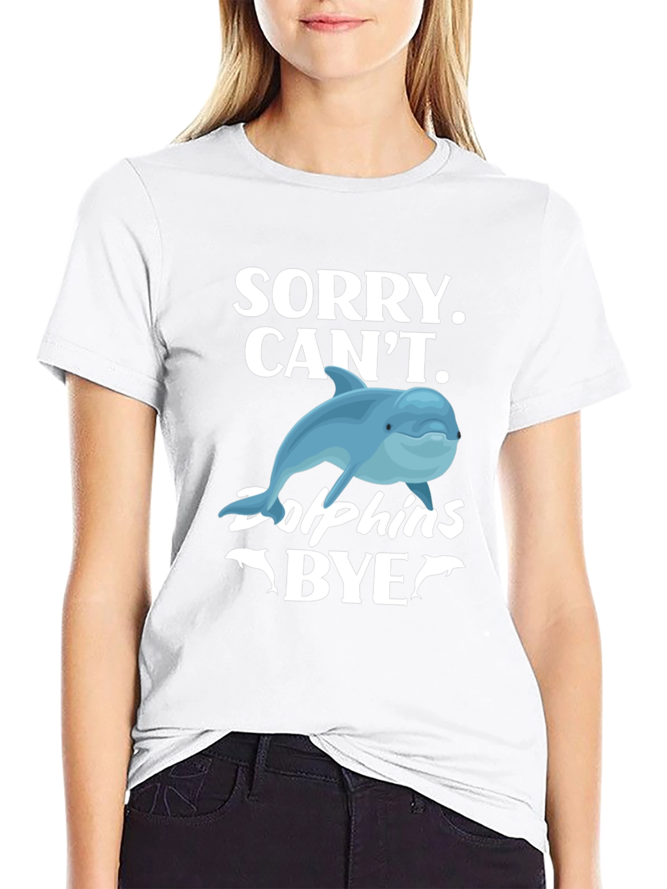 Sorry Cant Dolphins Bye Graphic T-Shirt