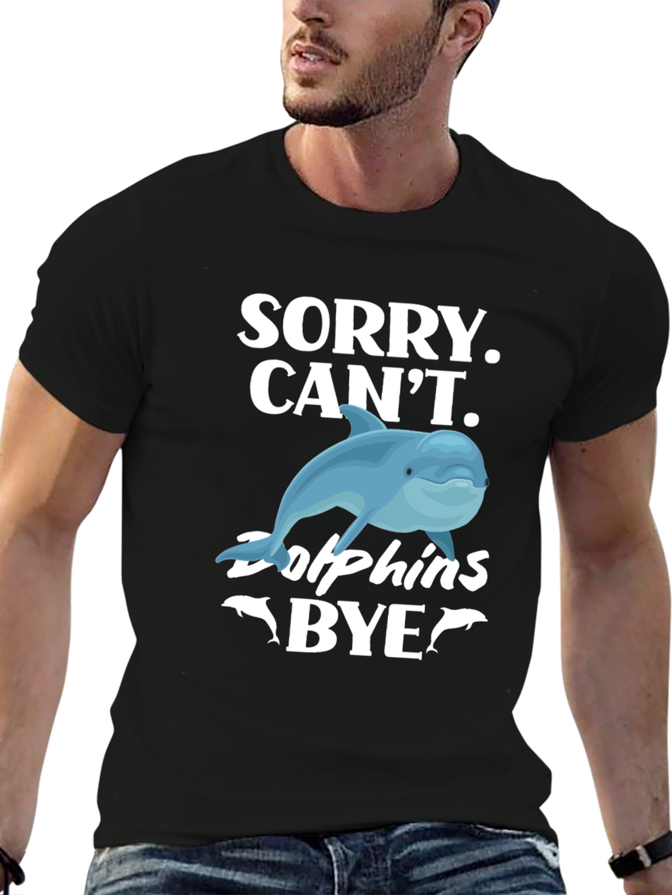 Sorry Cant Dolphins Bye Graphic T-Shirt