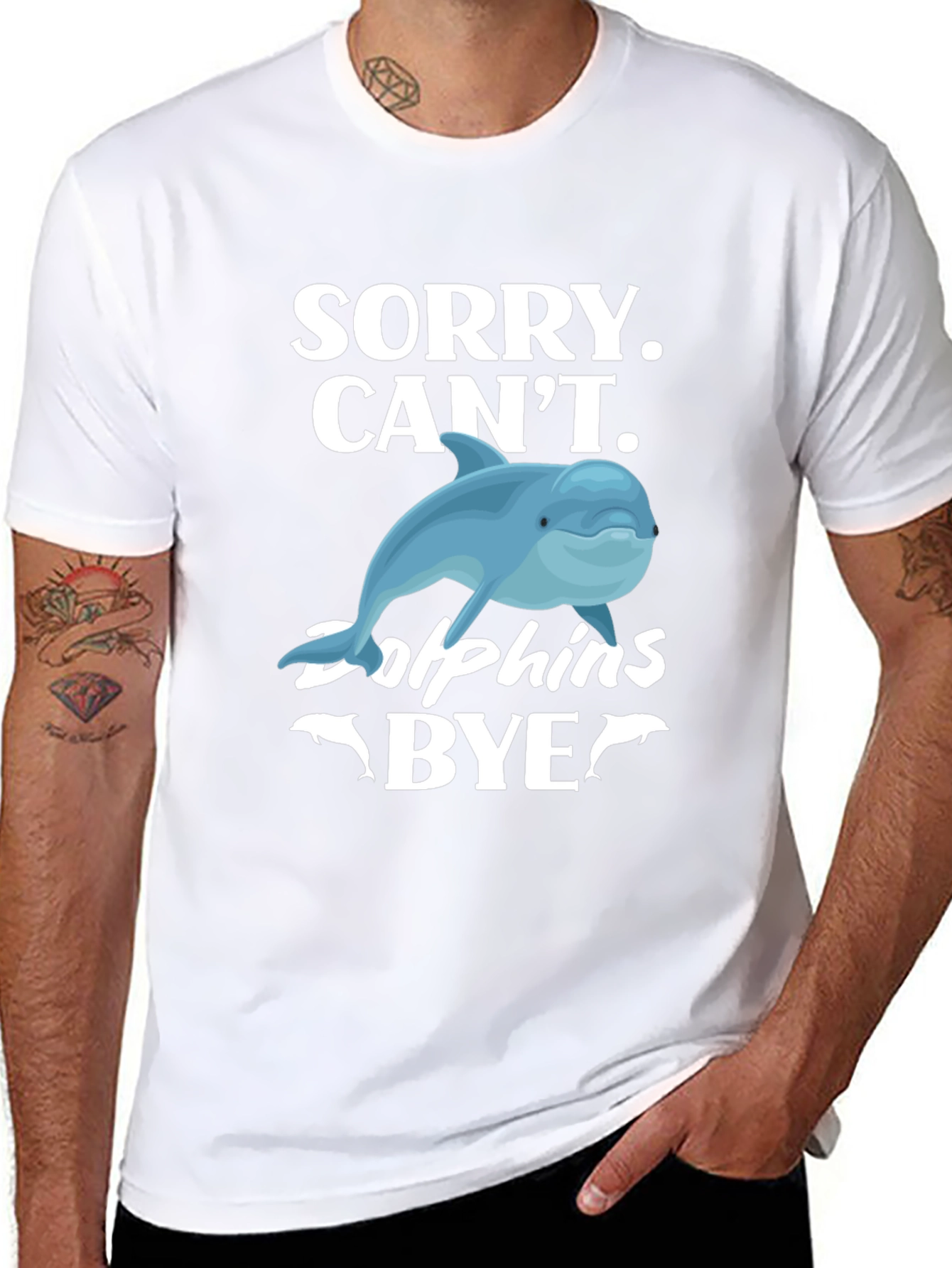 Sorry Cant Dolphins Bye Graphic T-Shirt