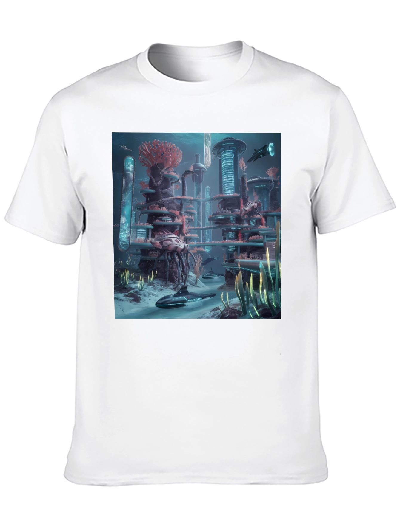 Futuristic Underwater City Graphic Tee