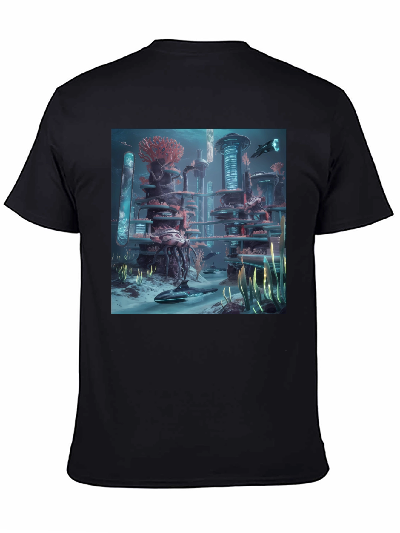 Futuristic Underwater City Graphic Tee