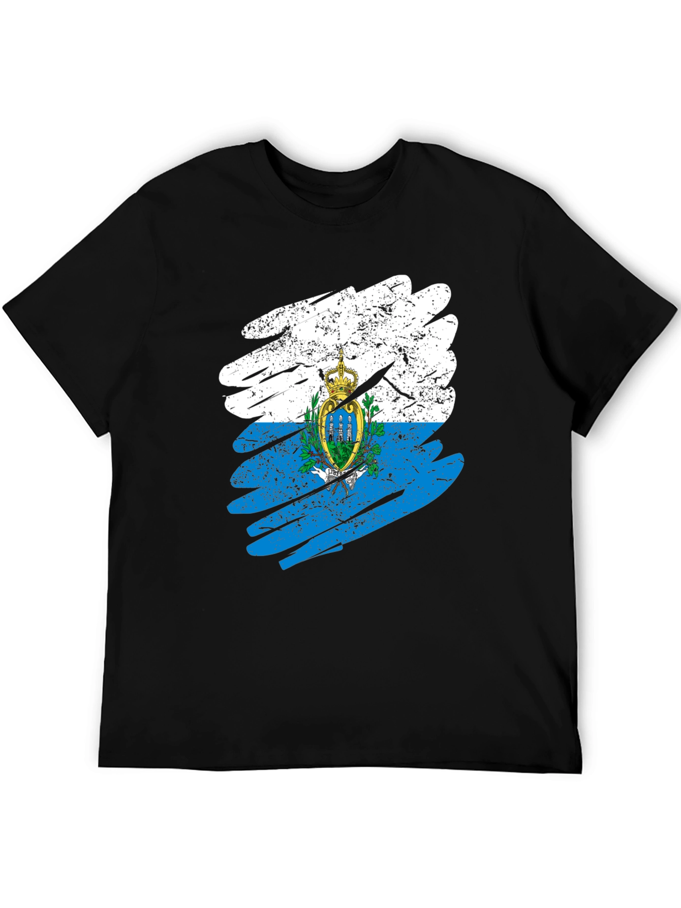 San Marino Flag T-Shirt - Distressed Style Tee
