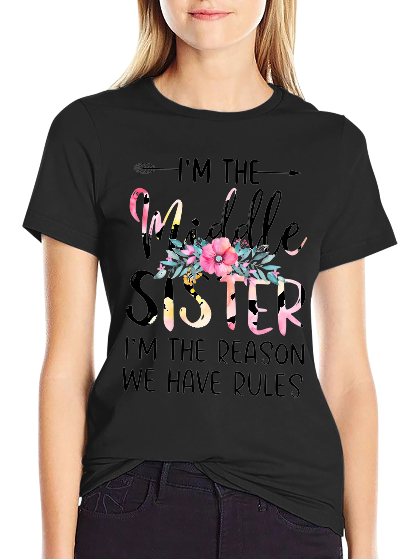 Middle Sister Floral Graphic Tee