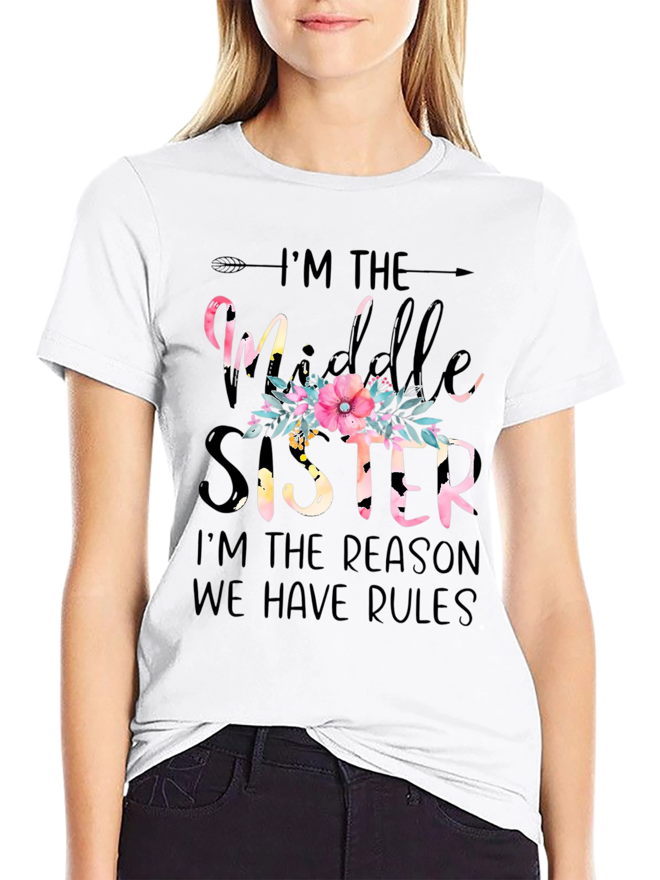 Middle Sister Floral Graphic Tee