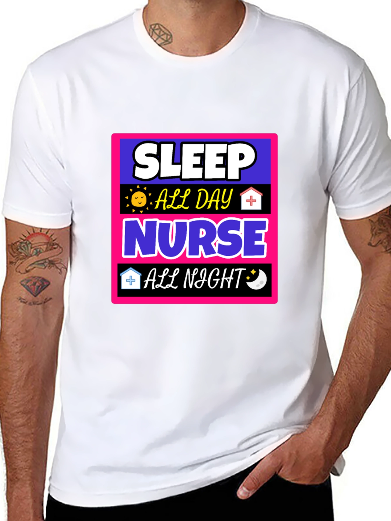 Sleep All Day Nurse All Night T-Shirt