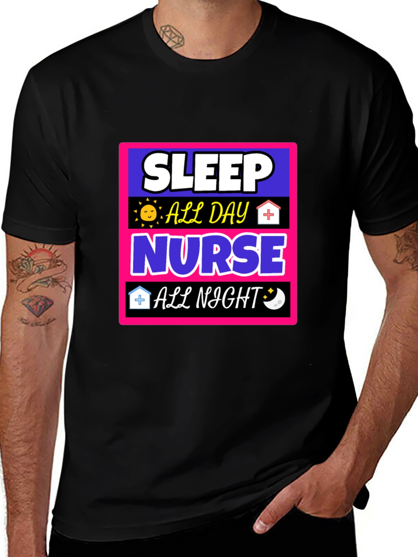Sleep All Day Nurse All Night T-Shirt