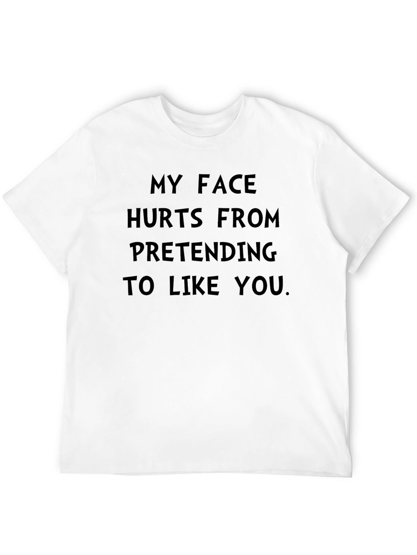 Funny My Face Hurts Mens Black T-Shirt