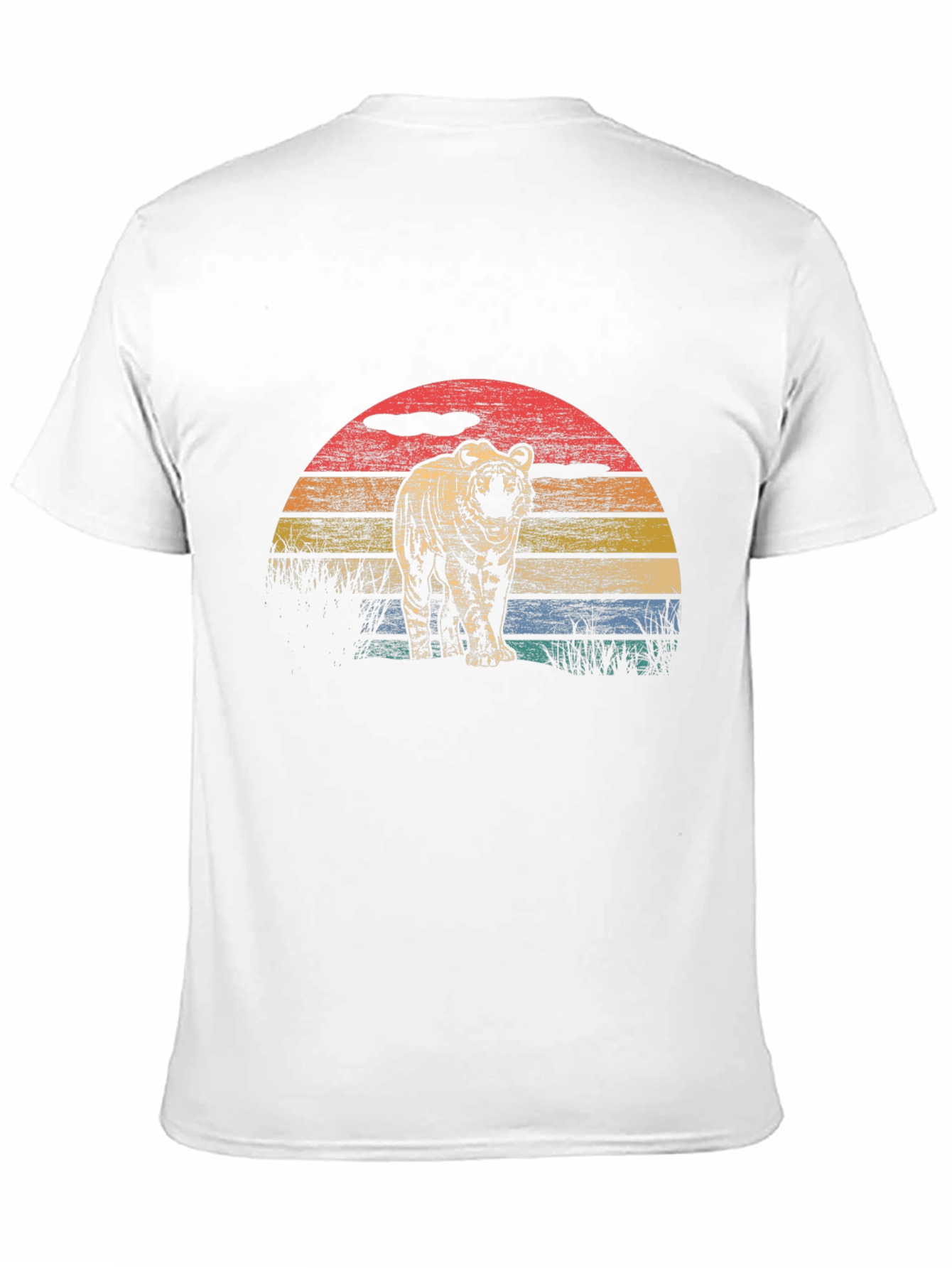 Retro Tiger Sunset Graphic T-Shirt