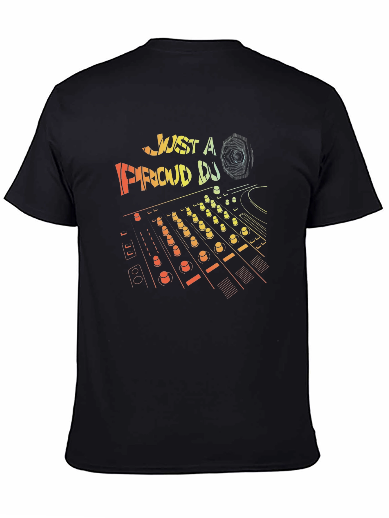Proud DJ Black T-Shirt Graphic Tee