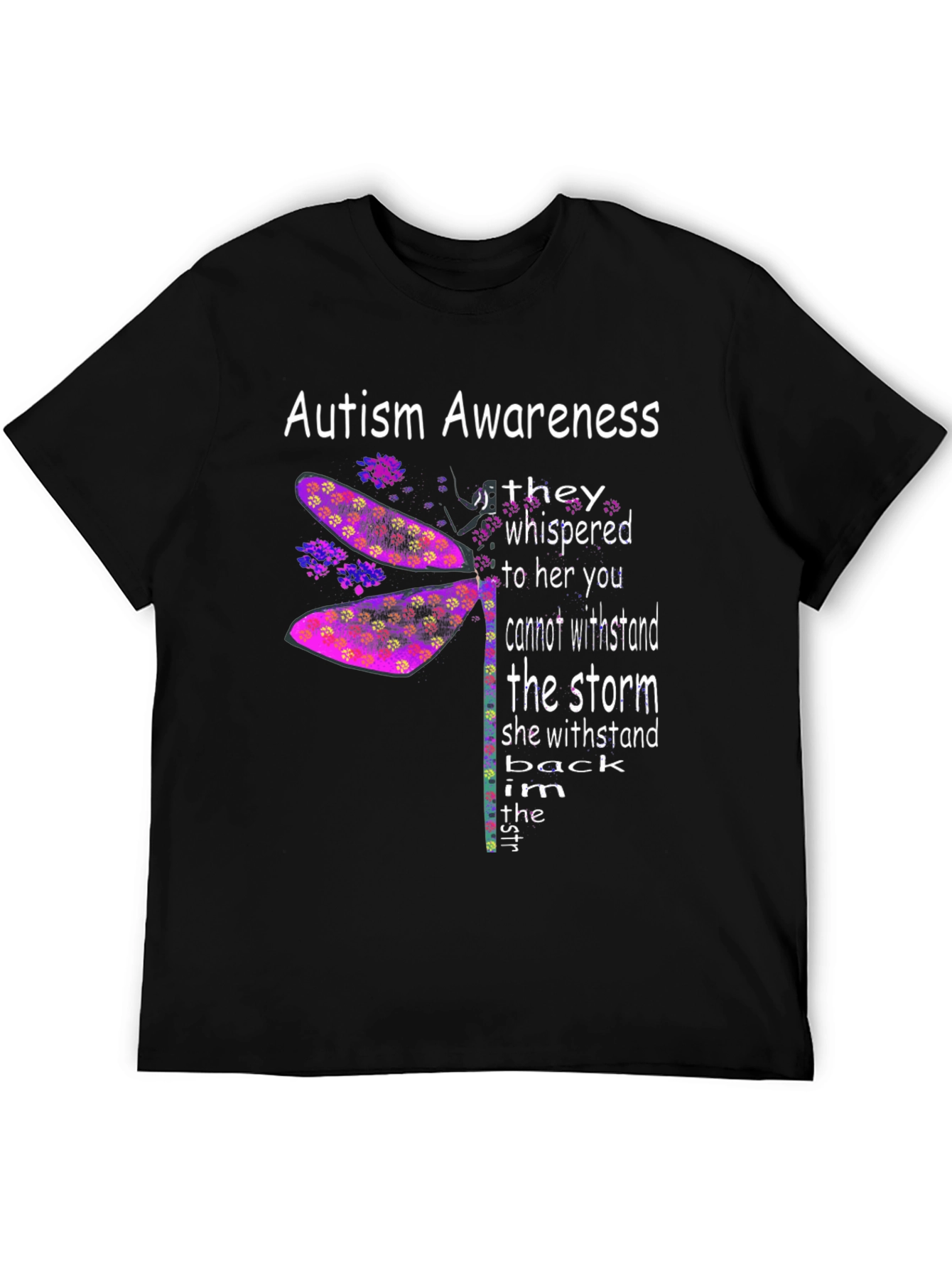 Autism Awareness Dragonfly Graphic Tee