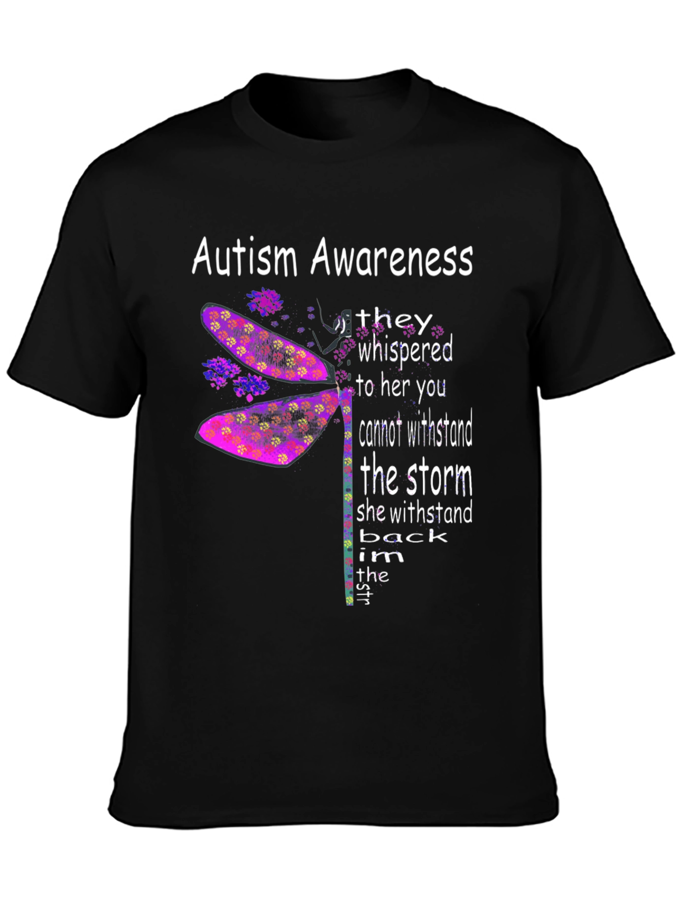 Autism Awareness Dragonfly Graphic Tee