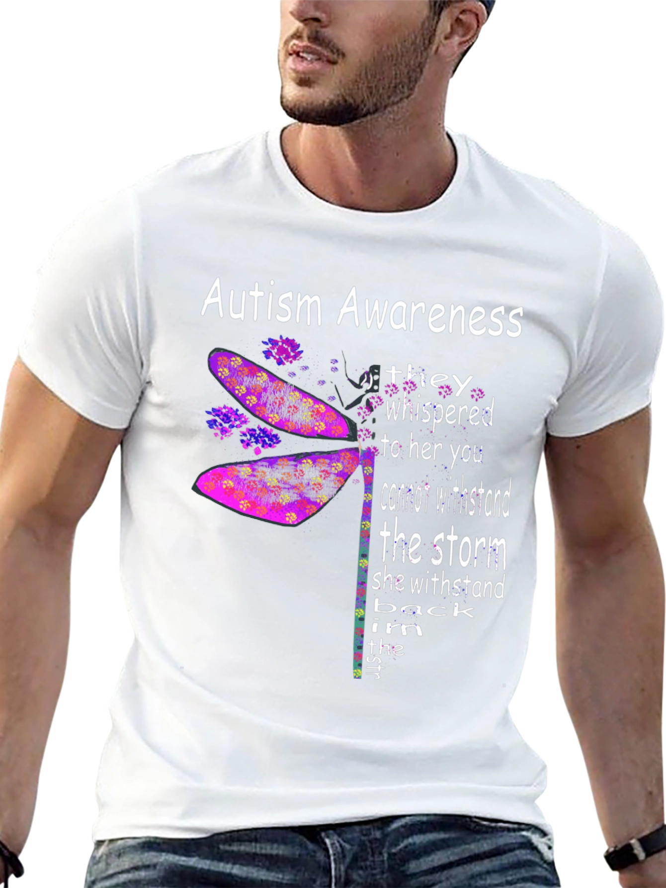 Autism Awareness Dragonfly Graphic Tee