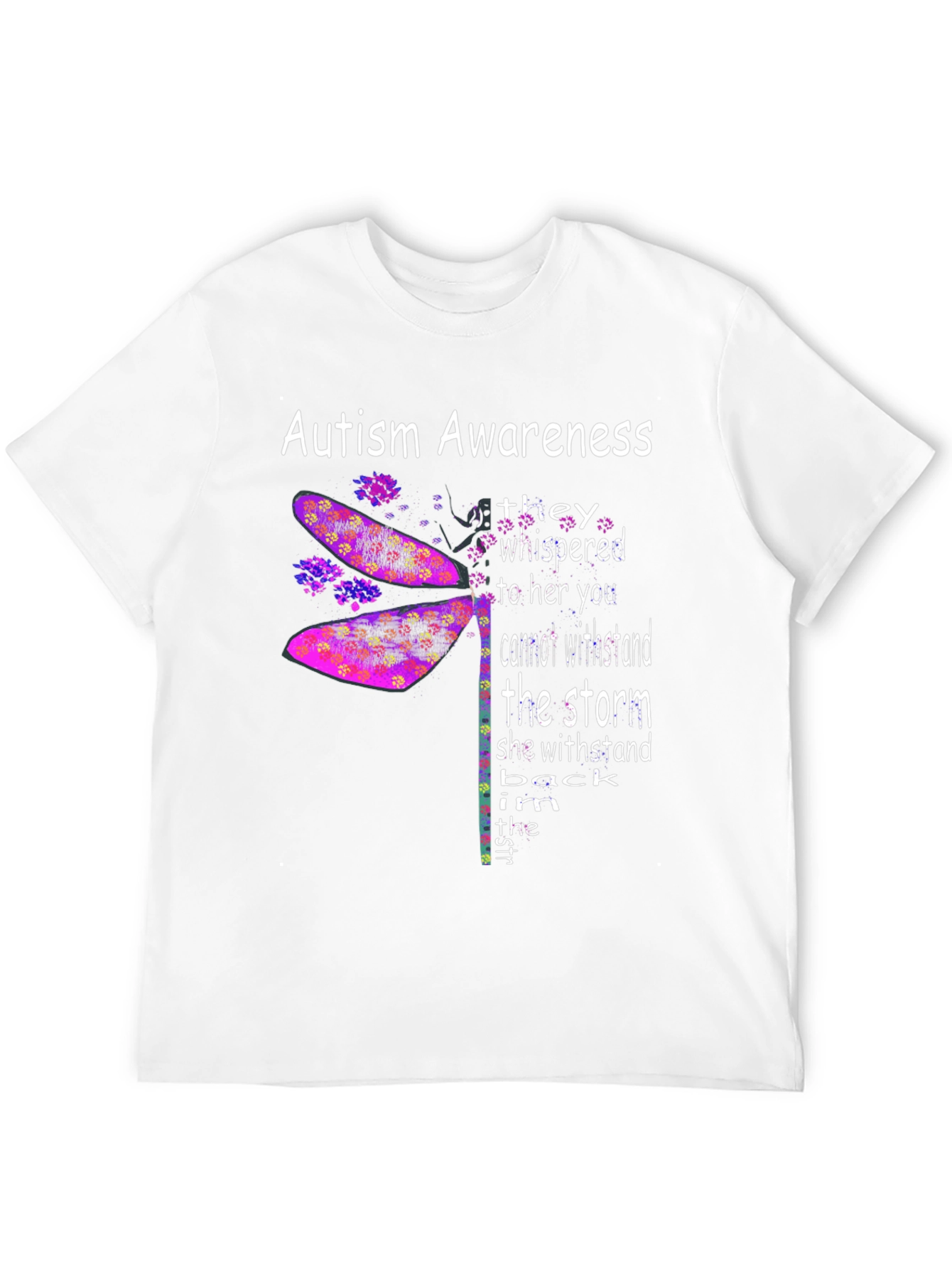 Autism Awareness Dragonfly Graphic Tee