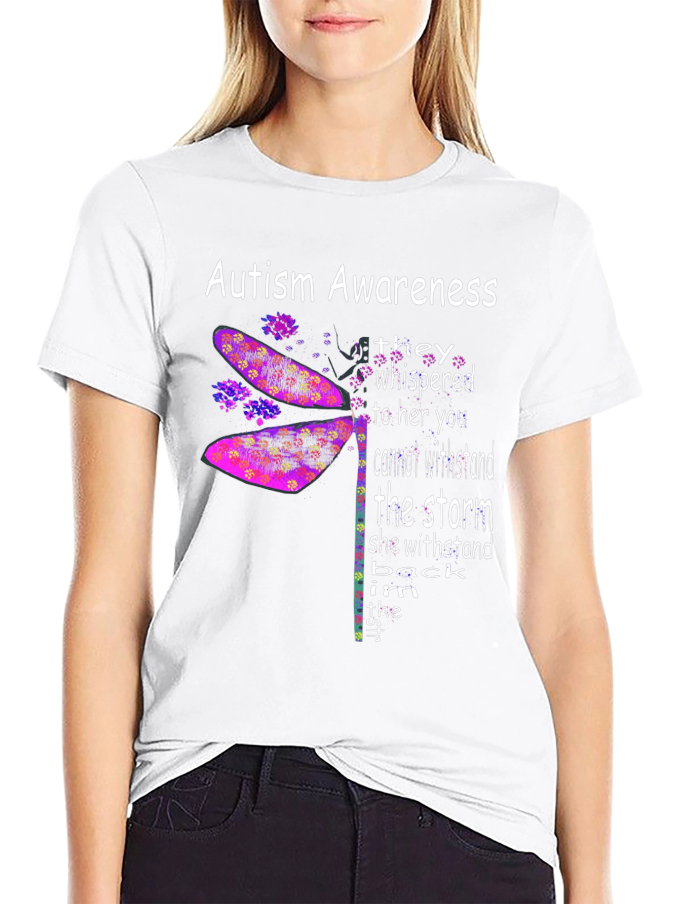 Autism Awareness Dragonfly Graphic Tee