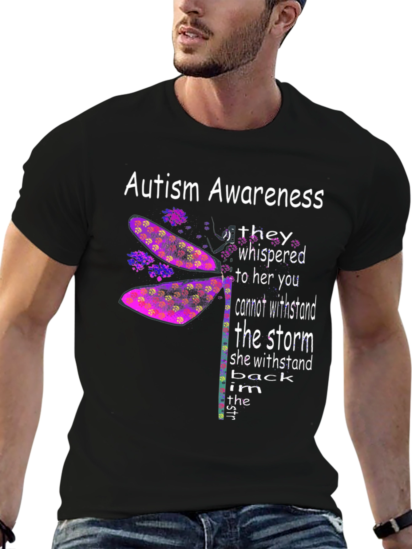 Autism Awareness Dragonfly Graphic Tee
