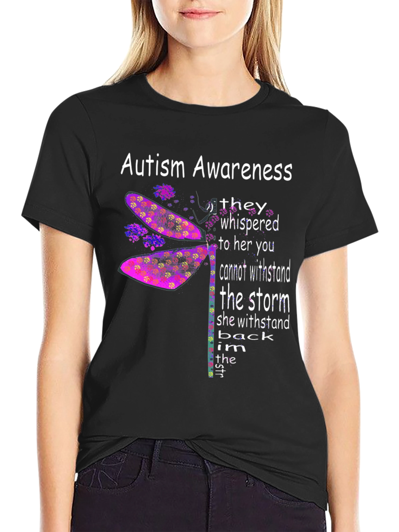 Autism Awareness Dragonfly Graphic Tee