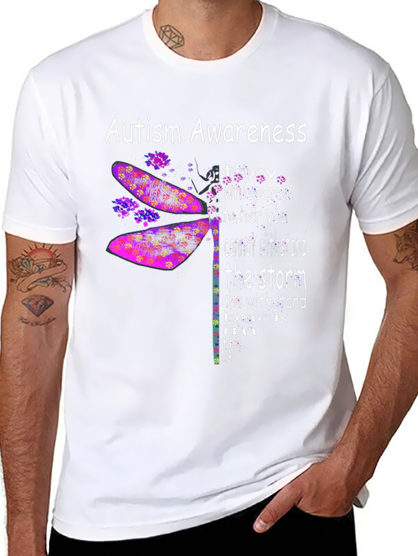 Autism Awareness Dragonfly Graphic Tee