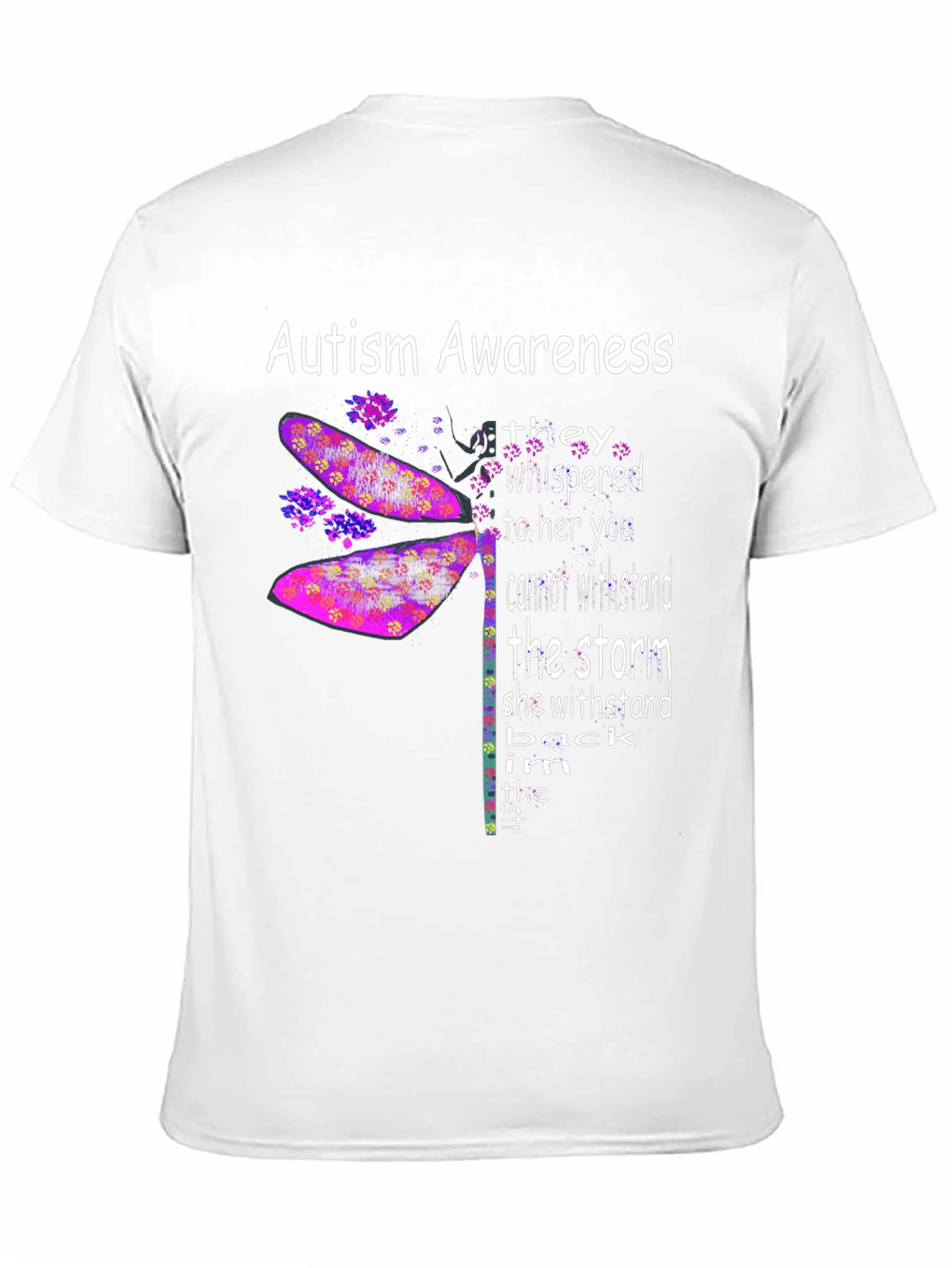 Autism Awareness Dragonfly Graphic Tee