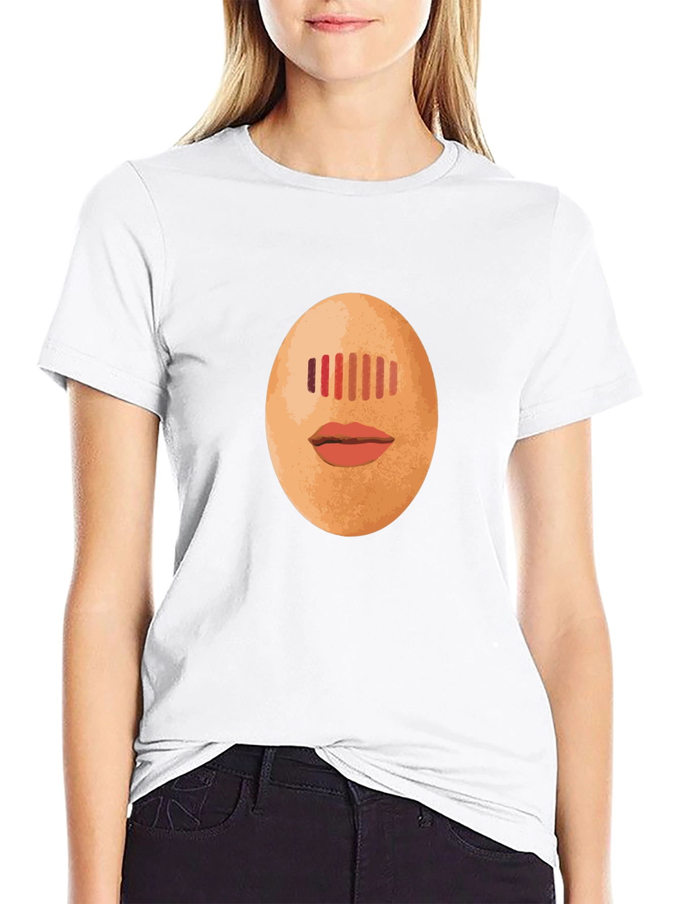 Egg Head Graphic Tee - Unique Black T-Shirt