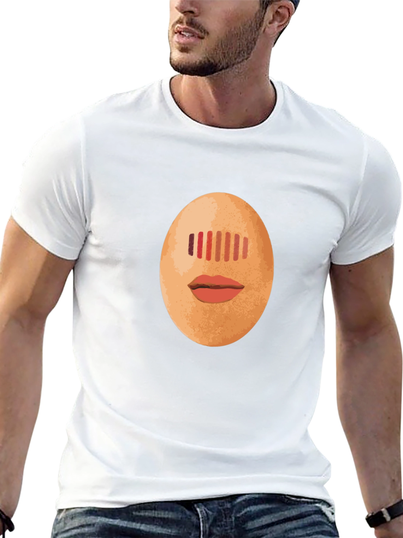 Egg Head Graphic Tee - Unique Black T-Shirt