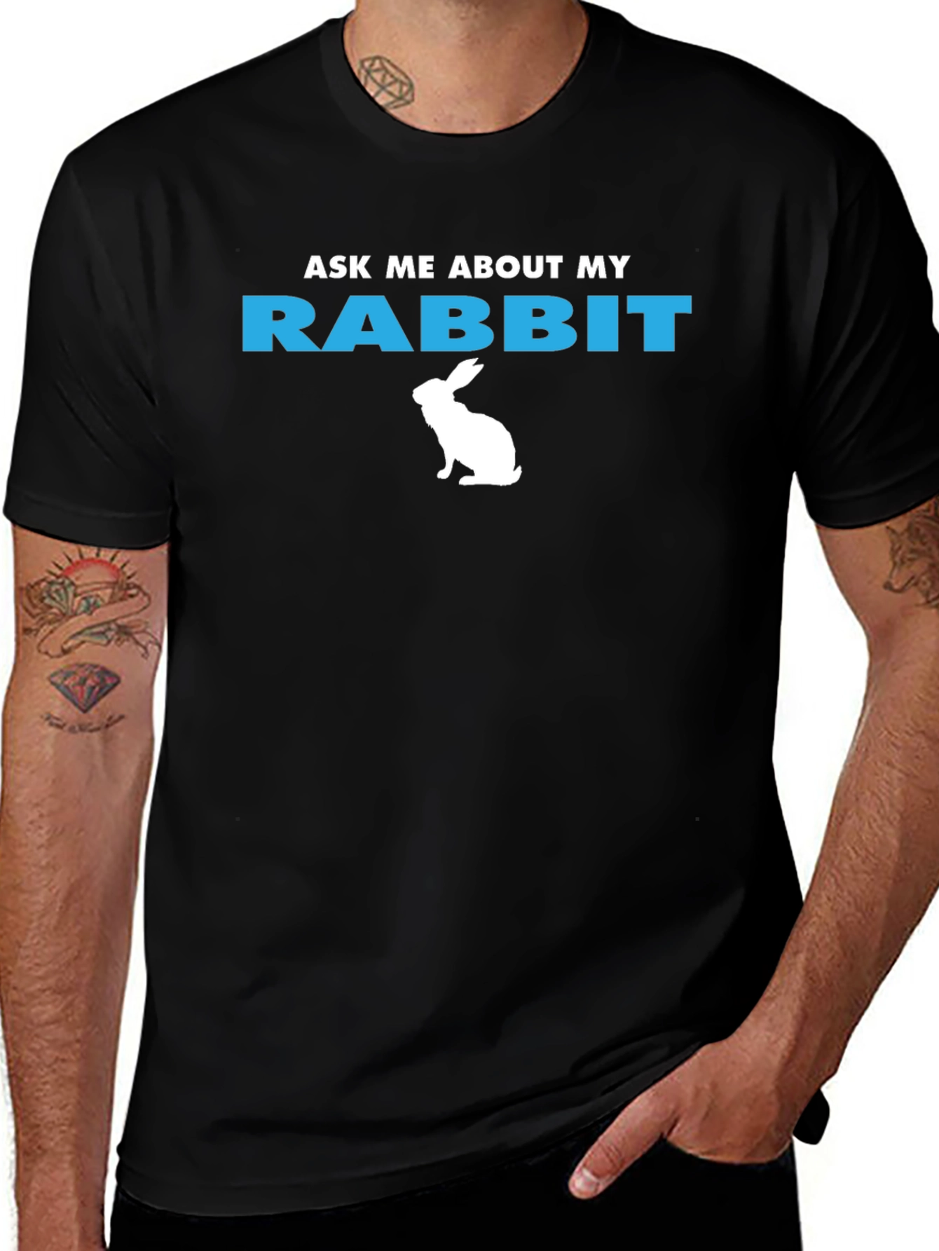 Ask Me About My Rabbit Graphic T-Shirt