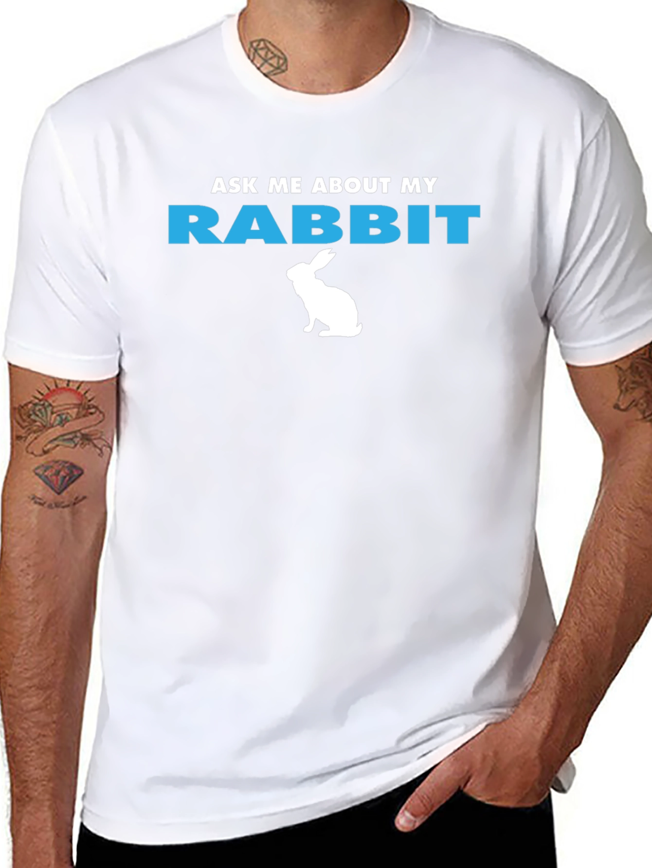Ask Me About My Rabbit Graphic T-Shirt