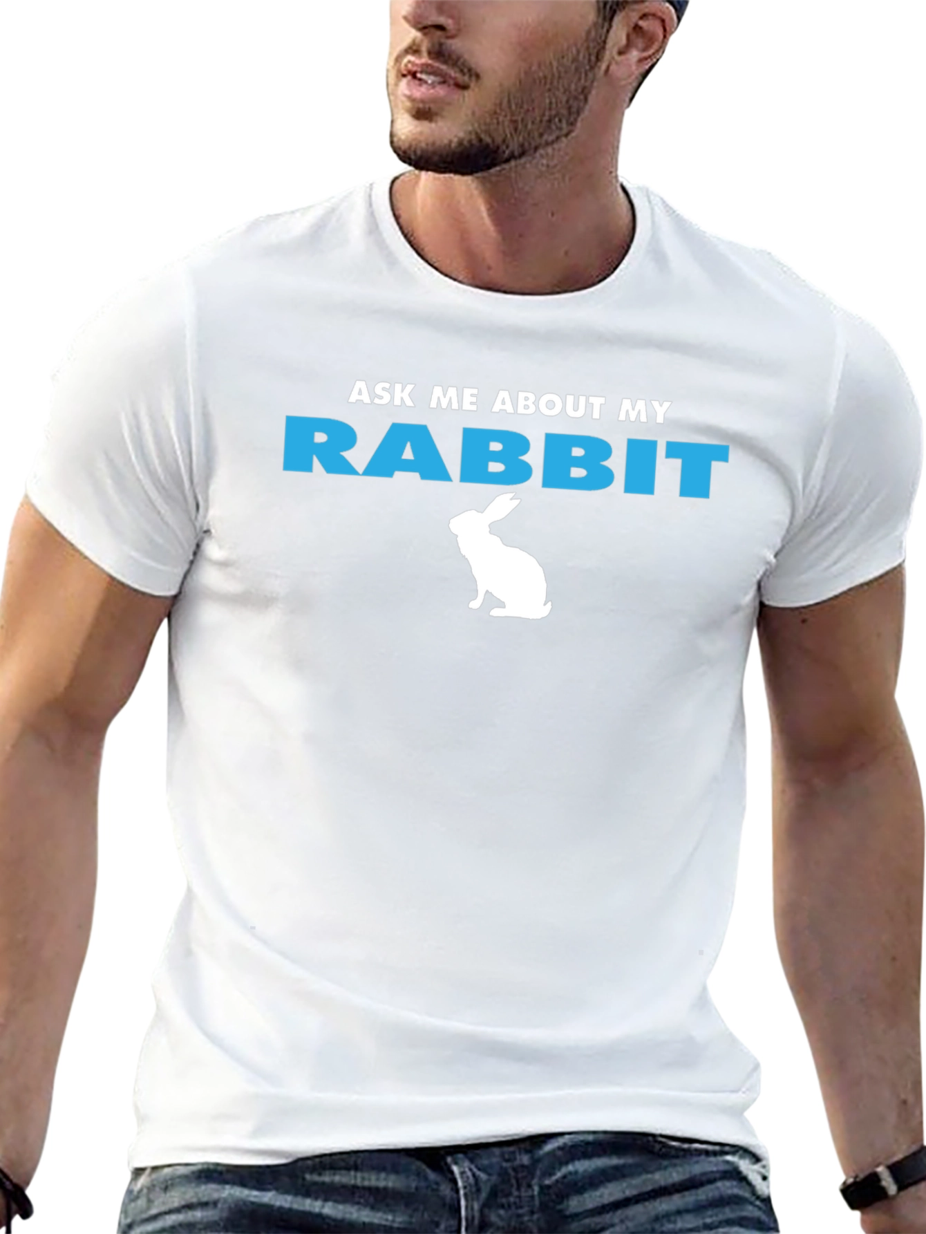 Ask Me About My Rabbit Graphic T-Shirt