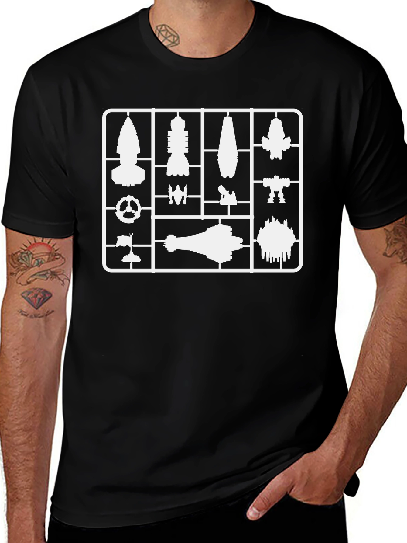 Spaceship Model Kit T-Shirt - Sci-Fi Build!