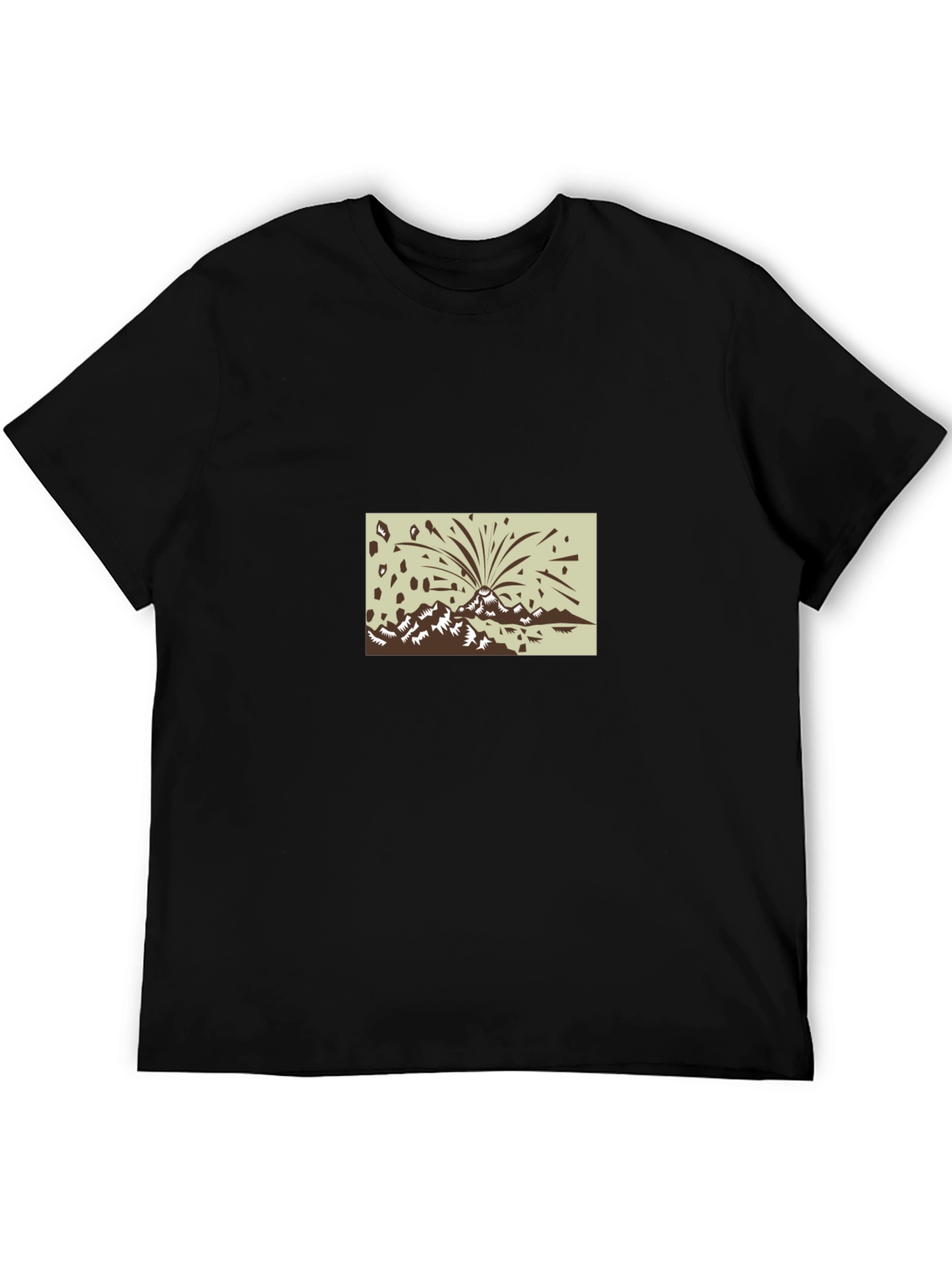Mountain Fireworks Graphic Black T-Shirt