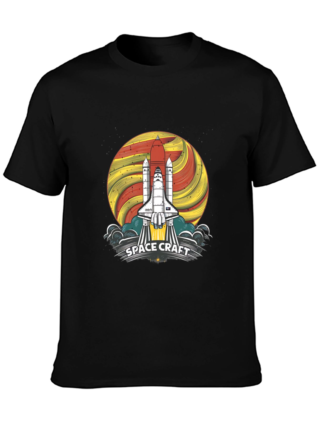 Space Craft Graphic Tee - Rocket Launch Design