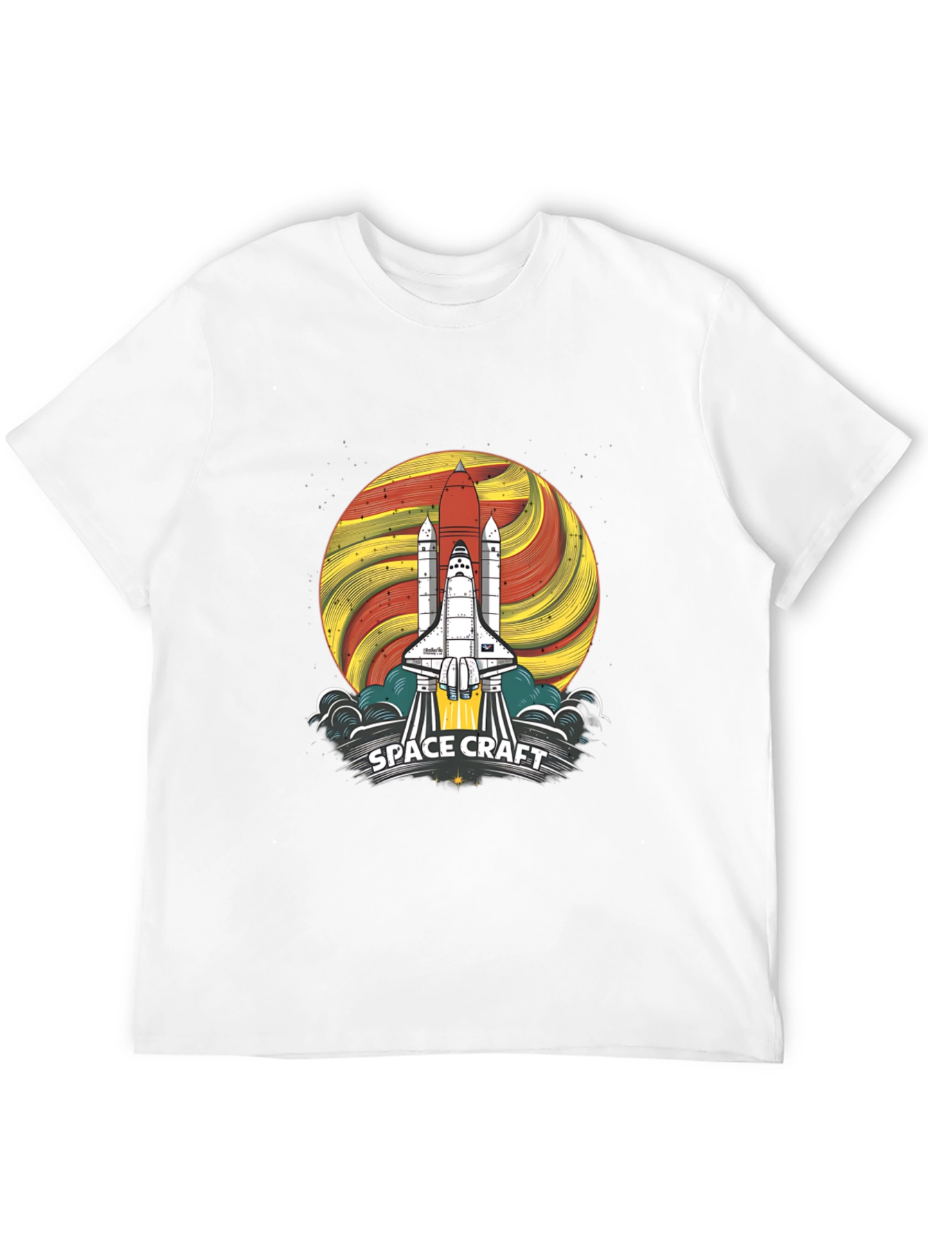 Space Craft Graphic Tee - Rocket Launch Design